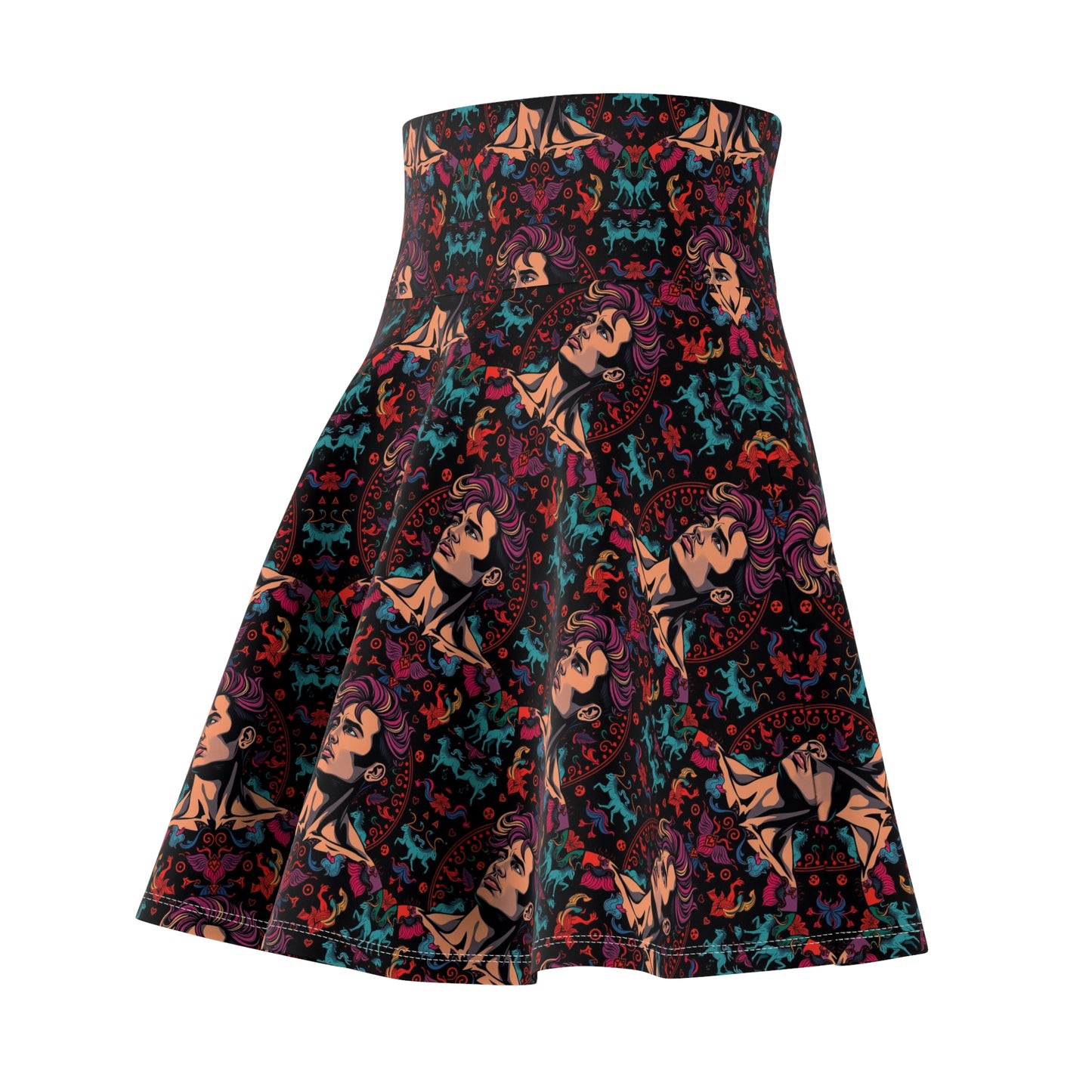 Women's Skater Skirt, (AOP), Virgo, Zodiac v4, Sexy Pattern