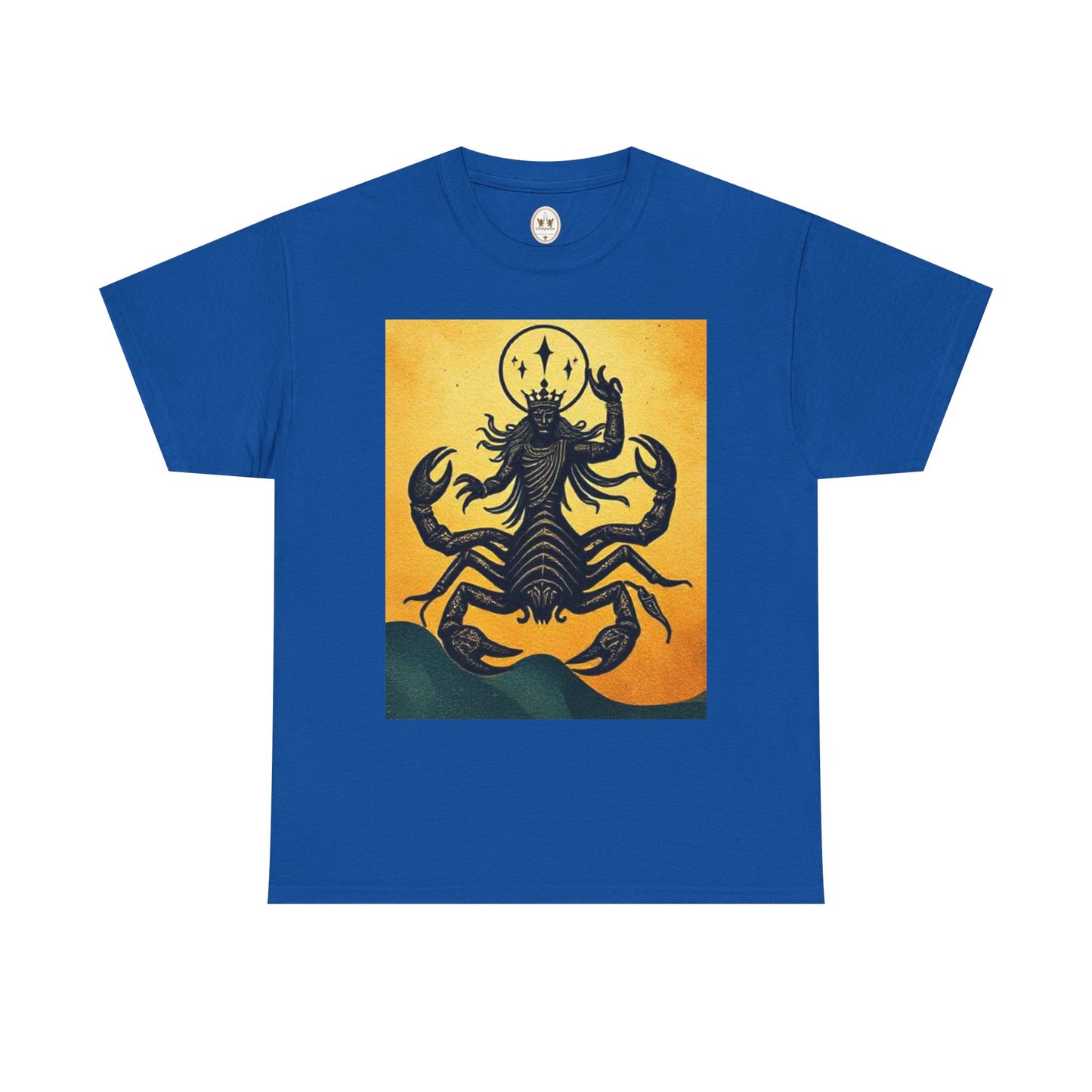 Unisex Heavy Cotton T-Shirt, Scorpion King, Print Art, Scorpio Zodiac Design