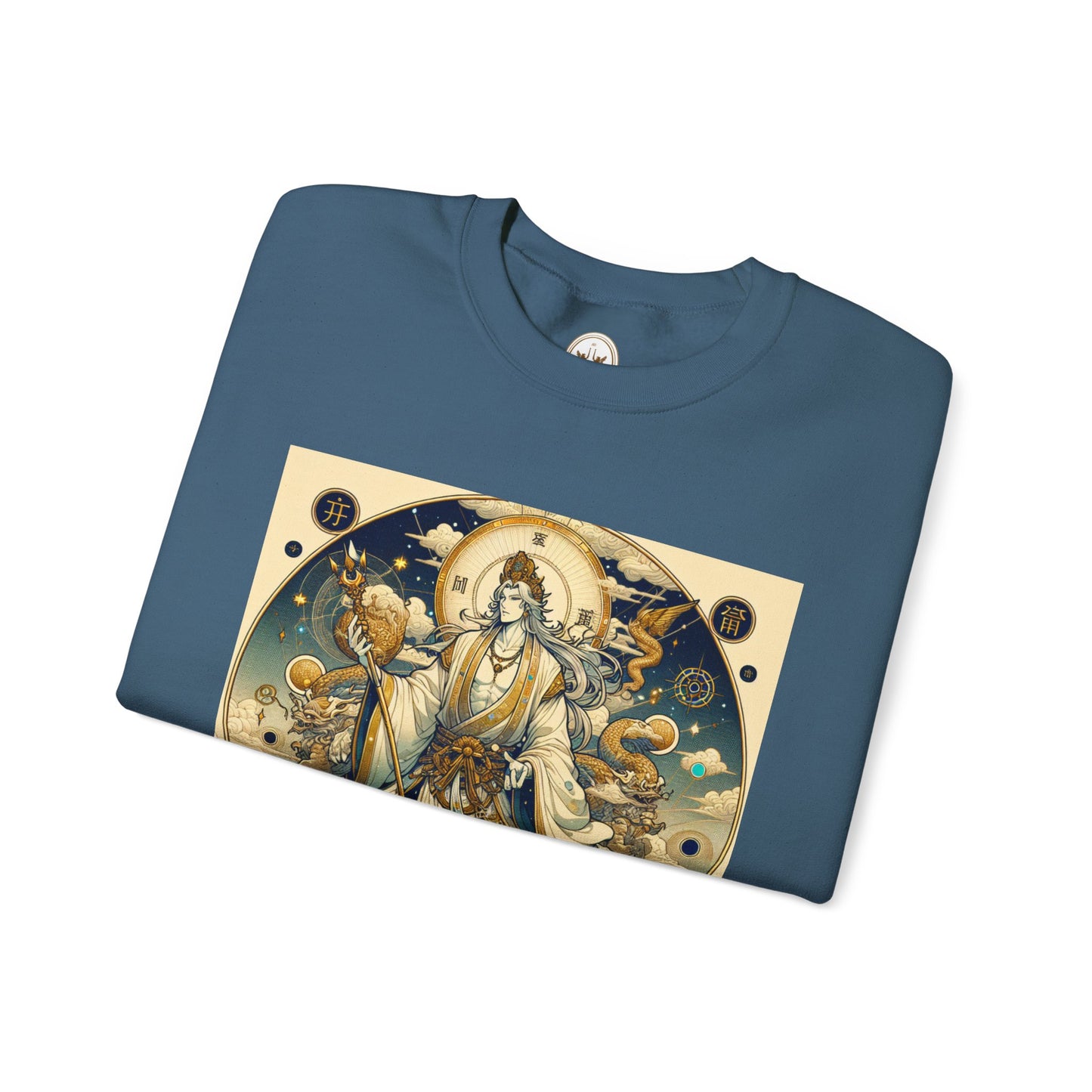 Unisex Heavy Blend™ Crewneck Sweatshirt, Anime Capricorn God, Zodiac Design