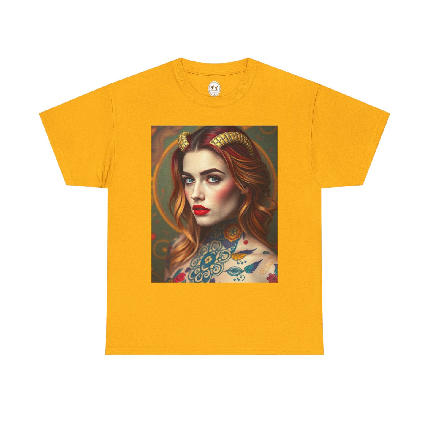 Unisex Heavy Cotton T-Shirt, Capricorn, Zodiac v3, Sexy Art