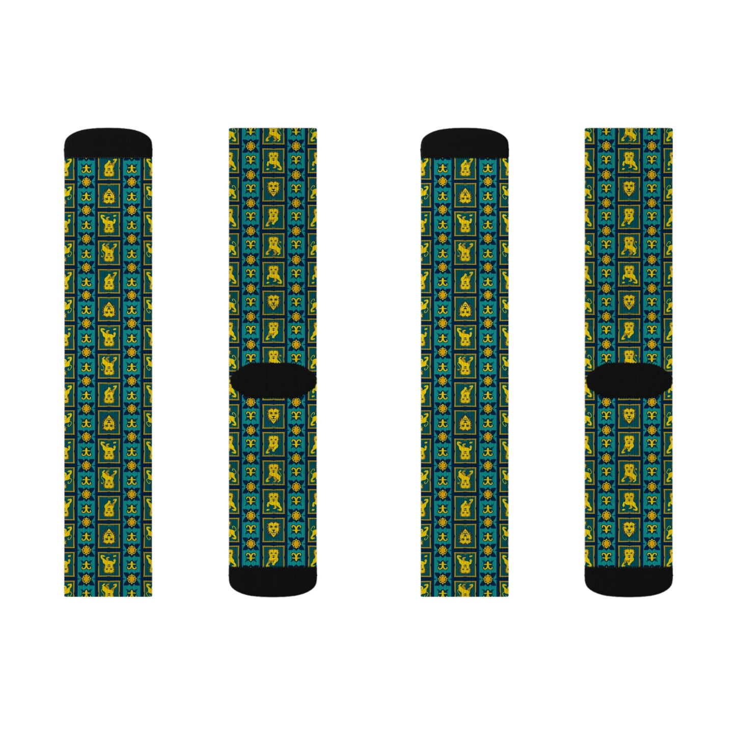 Sublimation Socks, Leo, Zodiac, Shapes Pattern