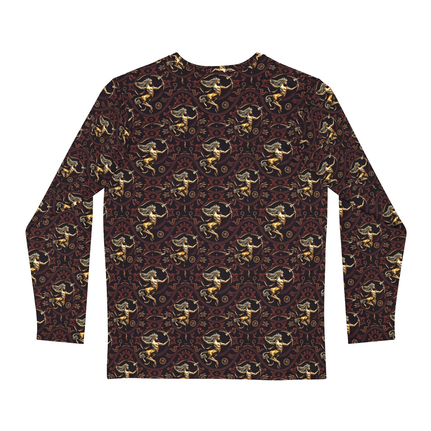 Men's Long Sleeve Shirt, (AOP), Sagittarius, Zodiac, Pattern