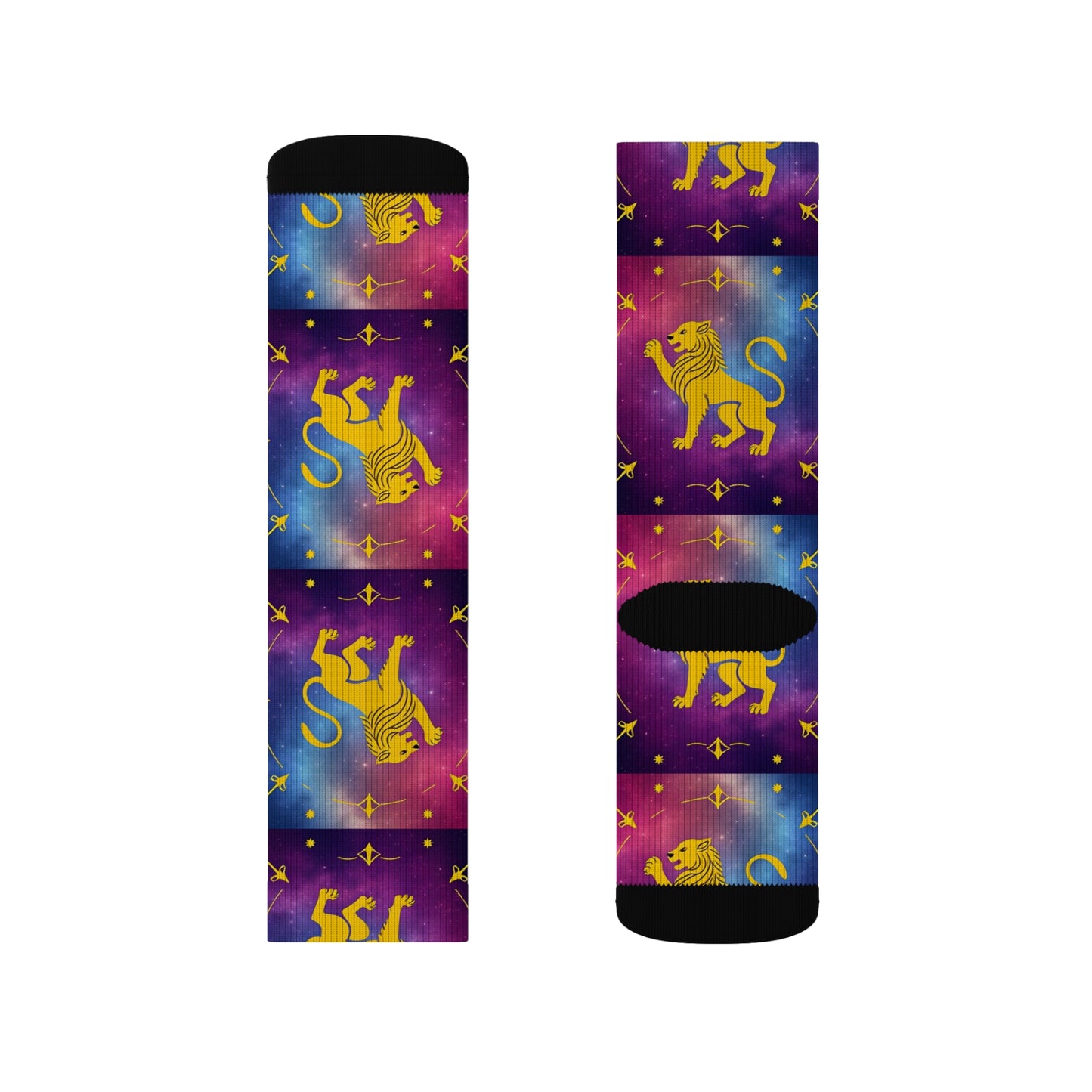 Sublimation Socks, Leo, Zodiac v3, Pattern