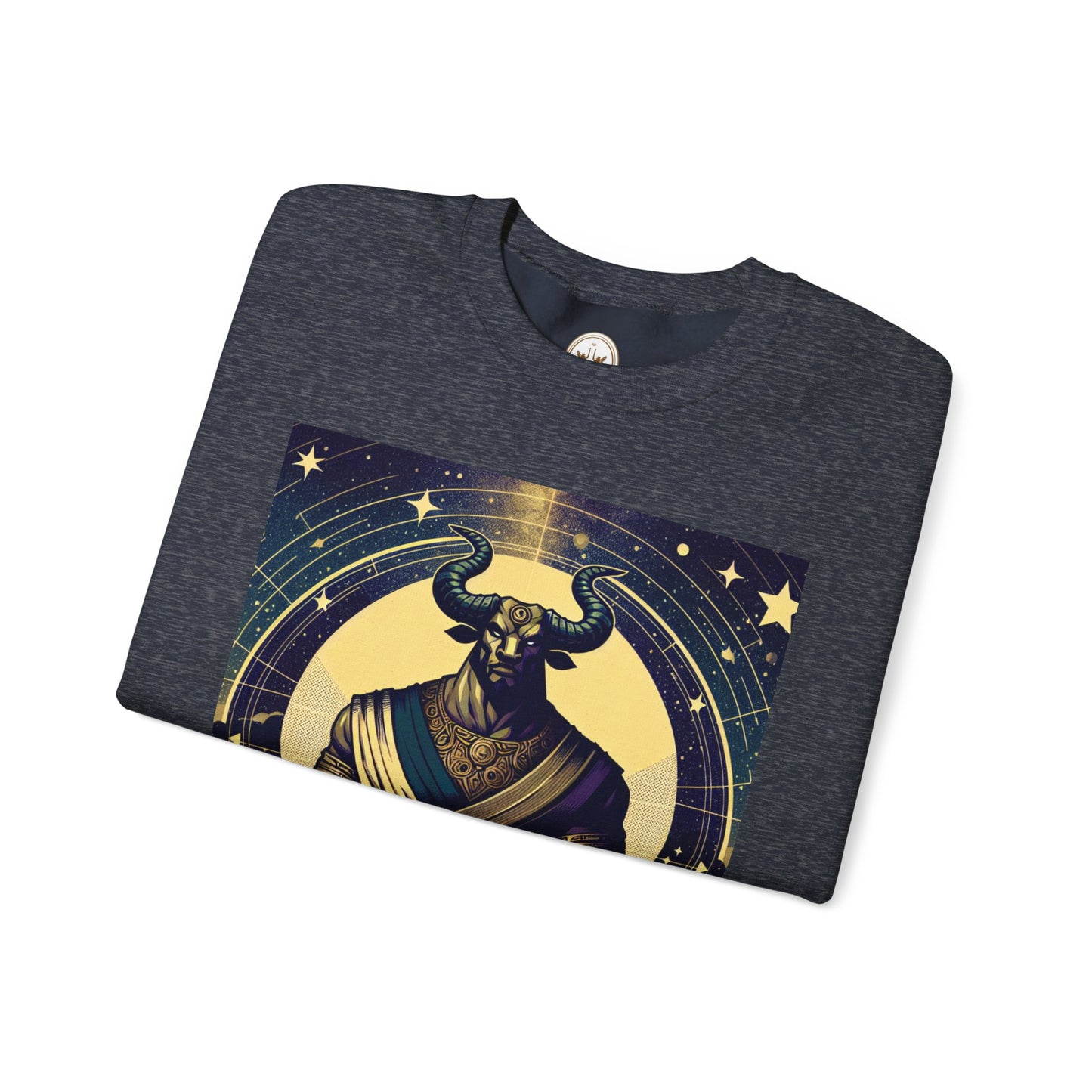 Unisex Heavy Blend™ Crewneck Sweatshirt, Minotaur, Taurus Zodiac Design