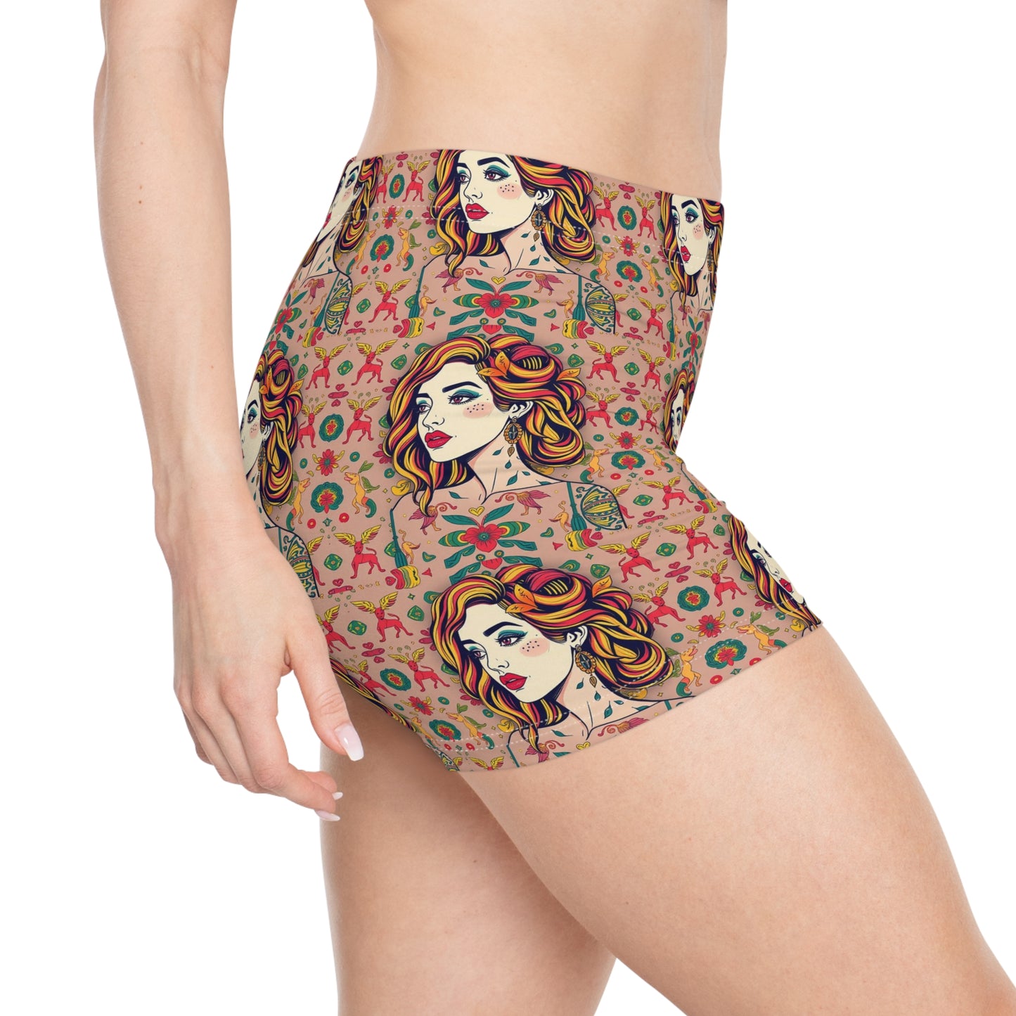 Women's Shorts, (AOP), Virgo, Zodiac v5, Sexy Pattern