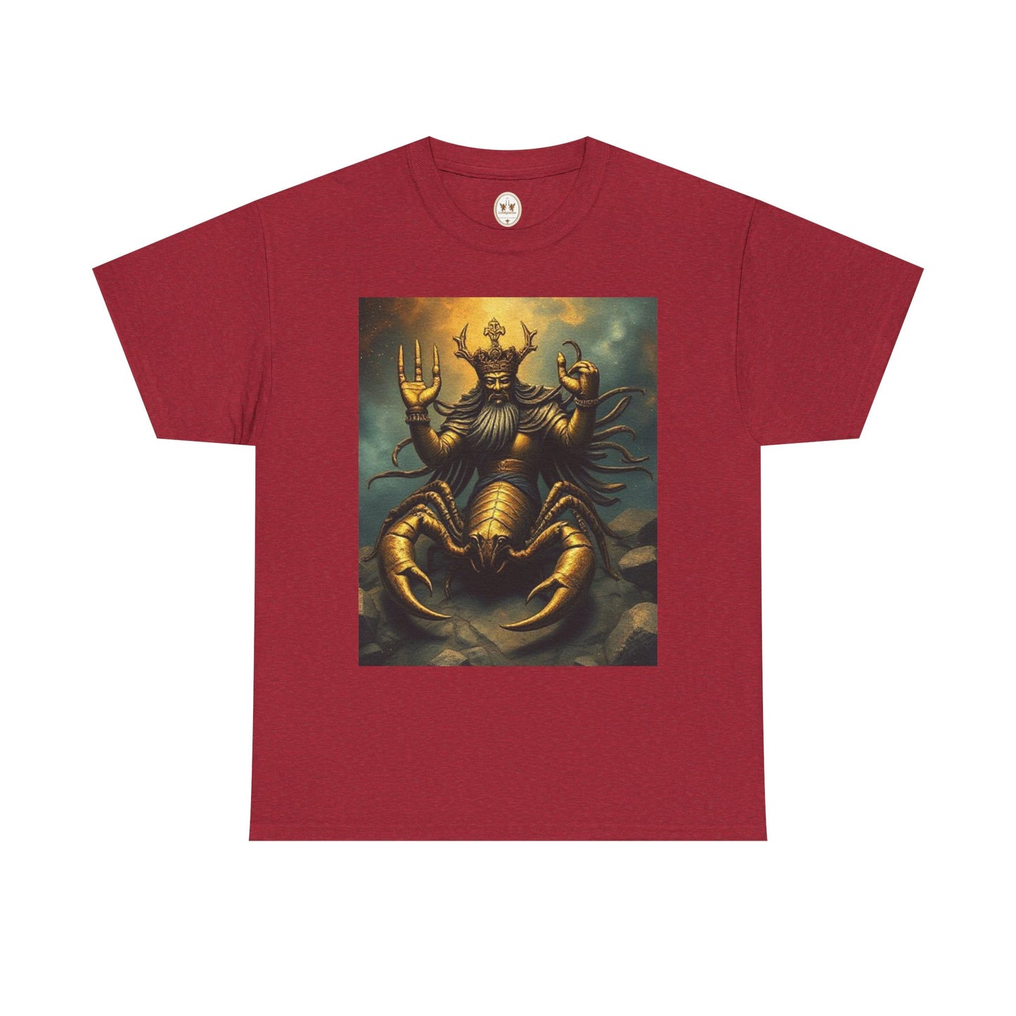 Unisex Heavy Cotton T-Shirt, Desert Scorpio King, Zodiac Design