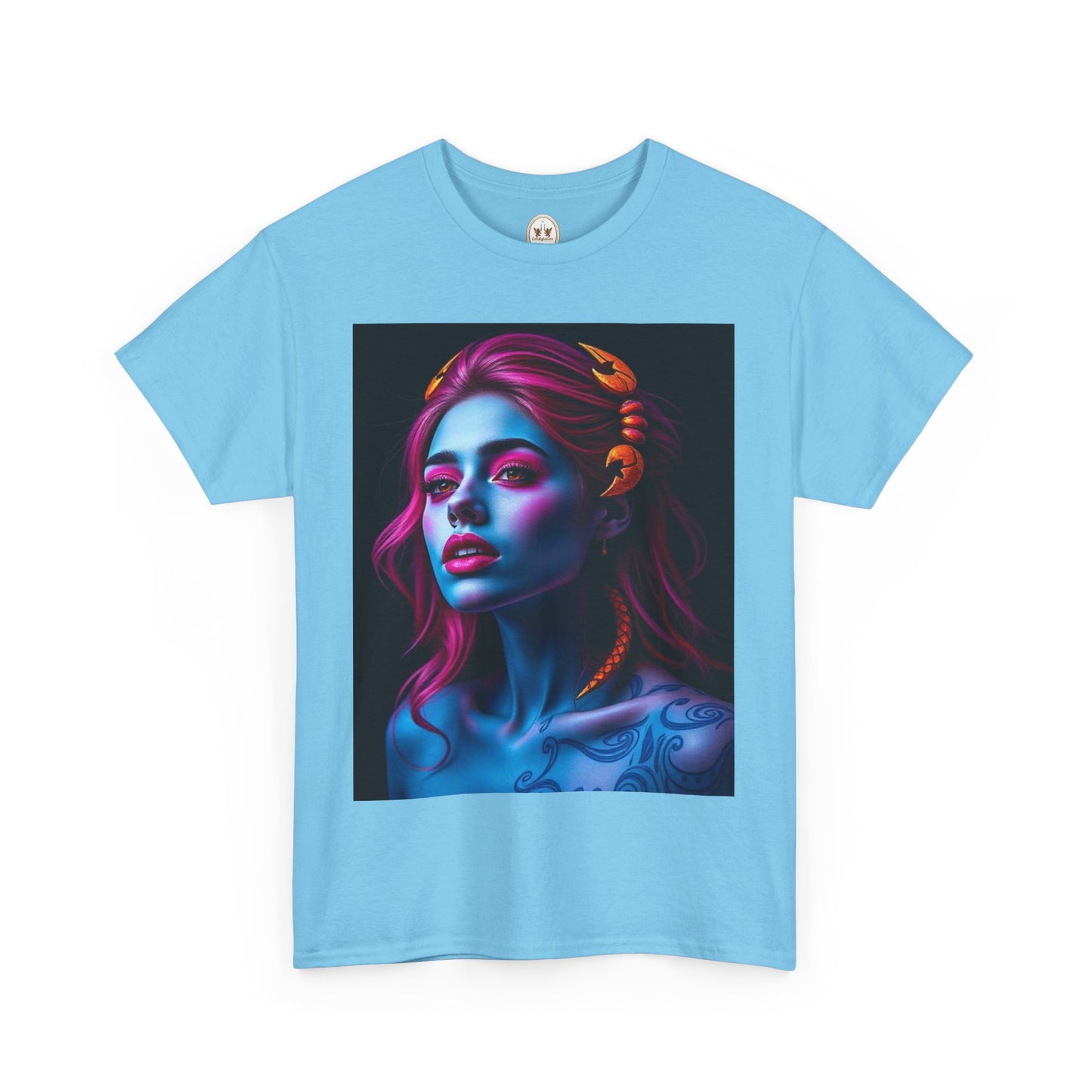 Unisex Heavy Cotton T-Shirt, Scorpio, Zodiac, Sexy Art