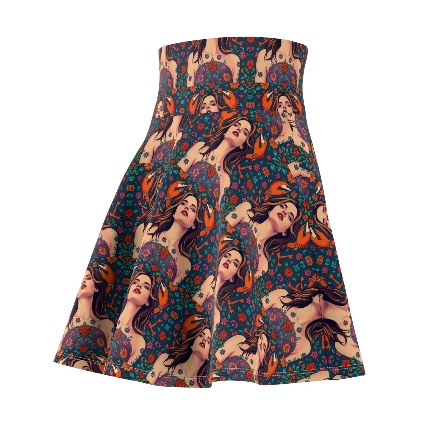 Women's Skater Skirt, (AOP), Cancer, Zodiac, Sexy Pattern