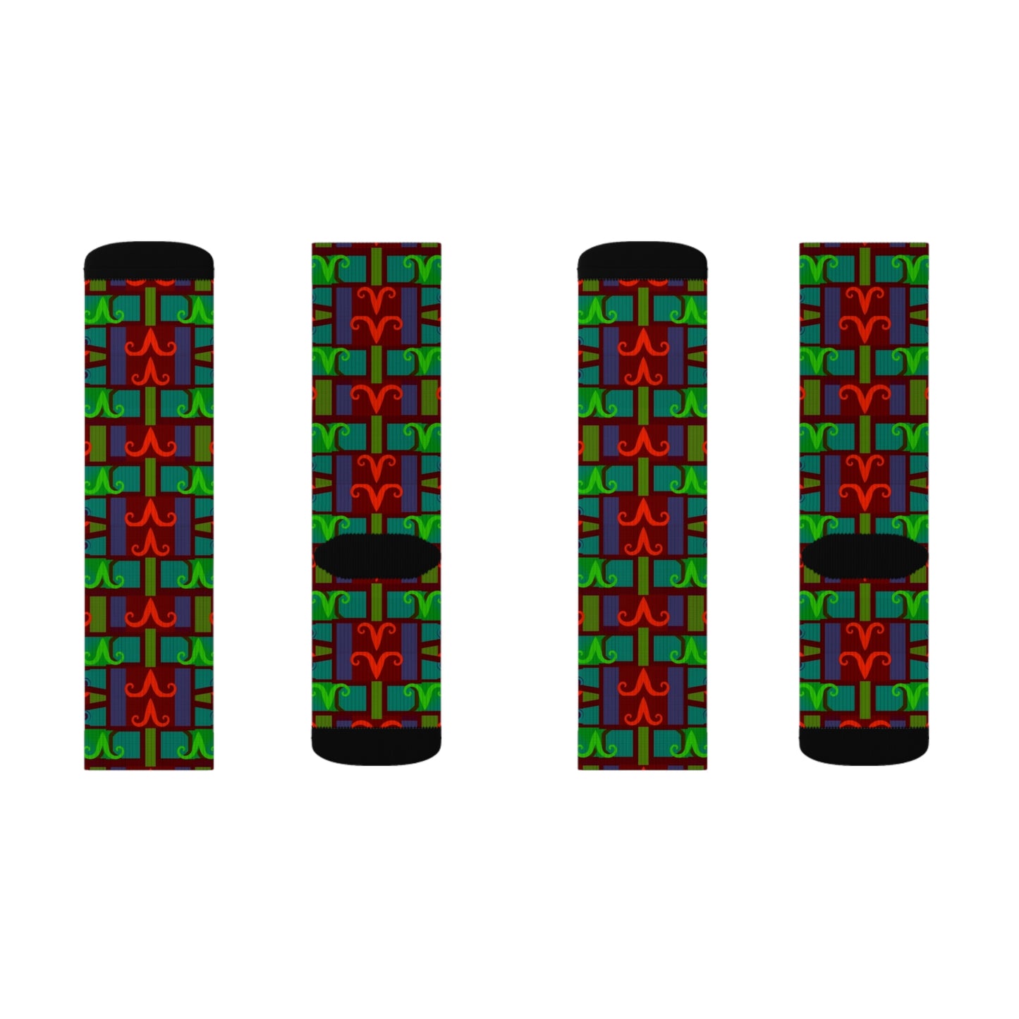 Sublimation Socks, Aries, Zodiac v1, Shapes Pattern