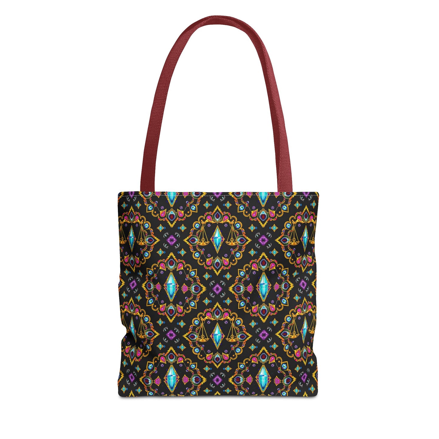 Tote Bag (AOP), Libra, Zodiac v1, Jewel Pattern