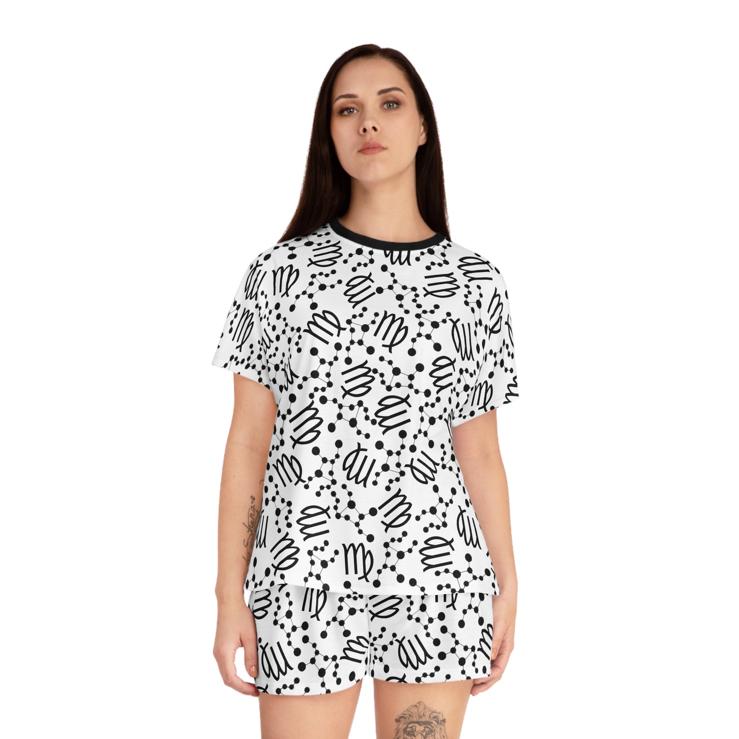 Women's Short Pajama Set Virgo Zodiac Sign (AOP)