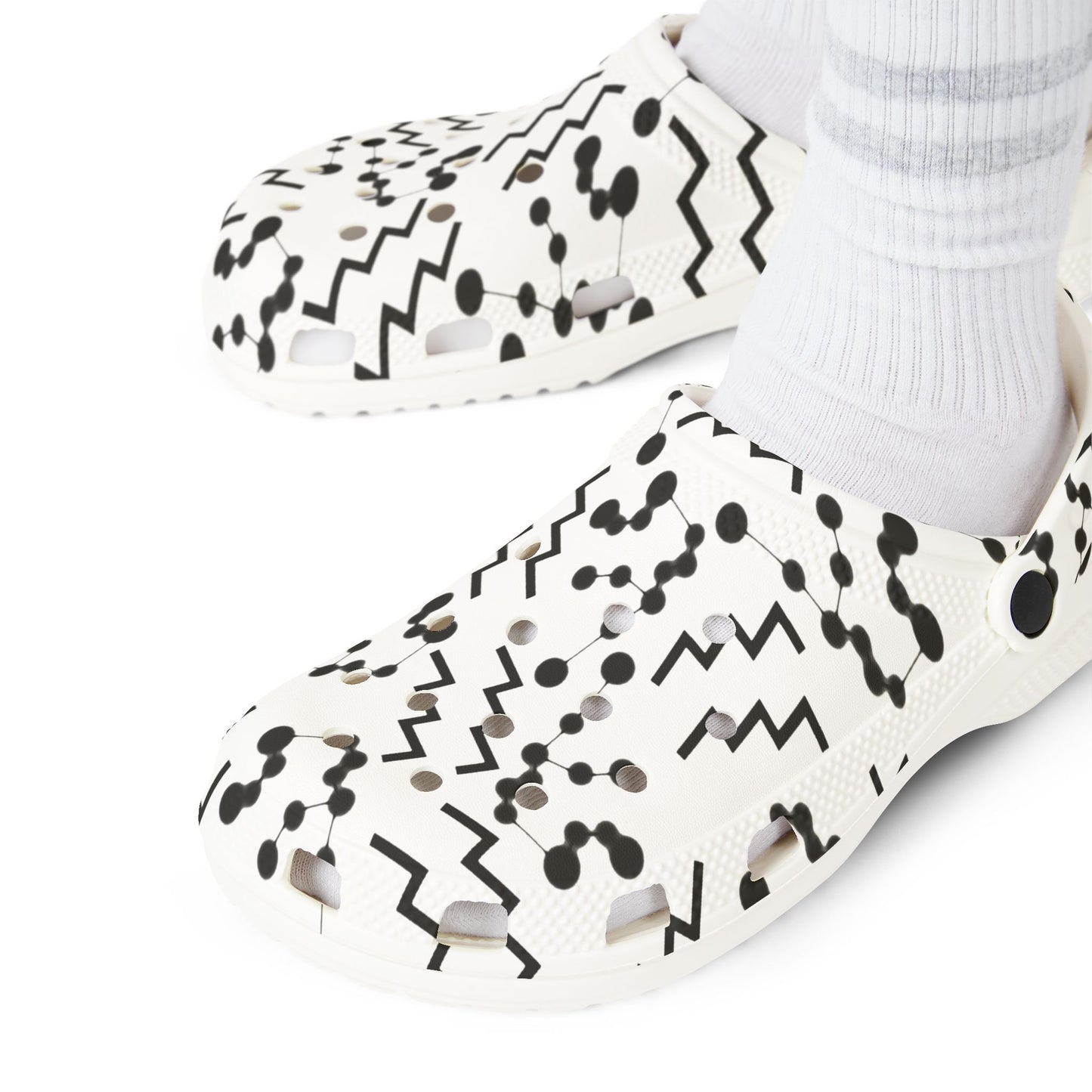 EVA Foam Rubber Shoes (AOP), Material 100% EVA, Aquarius Zodiac Design