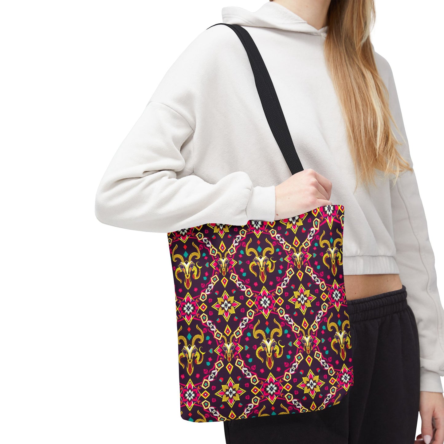 Tote Bag (AOP), Capricorn, Zodiac, Jewel Pattern