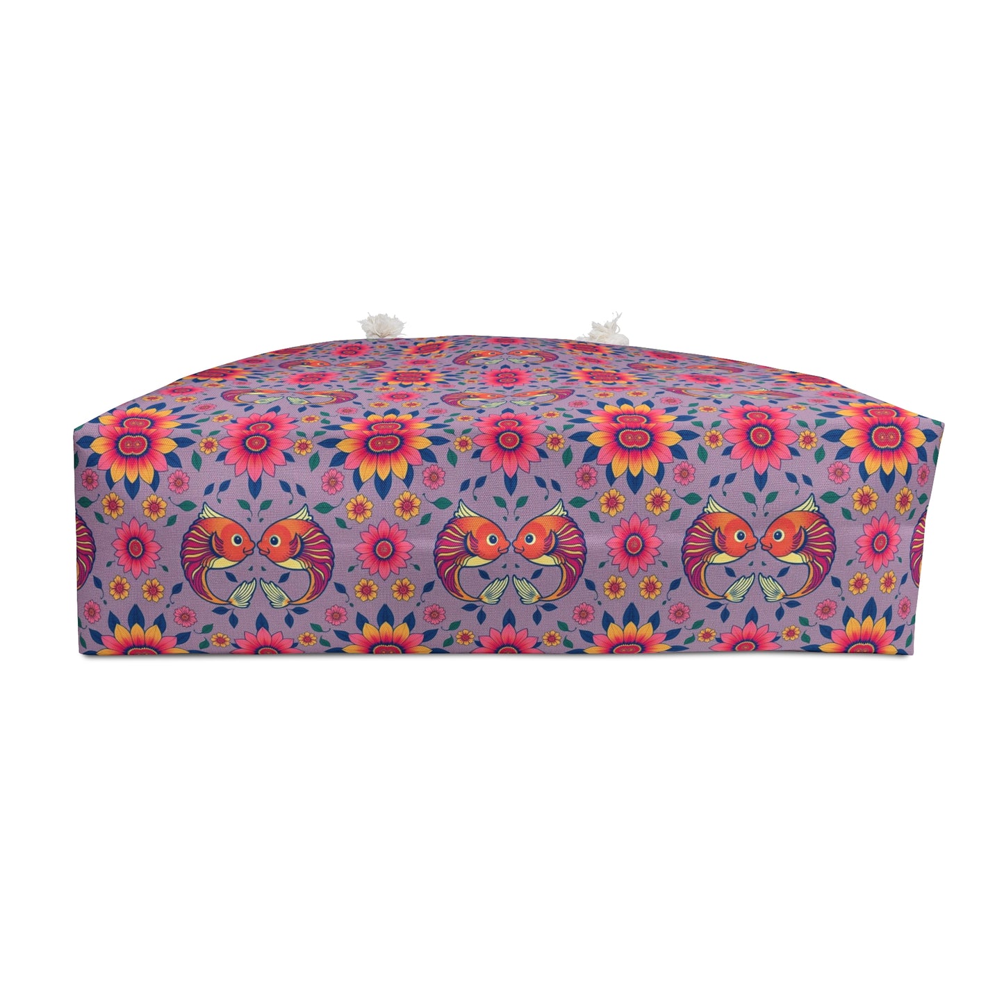 Weekender Bag, Pisces, Zodiac v3, Flower Pattern