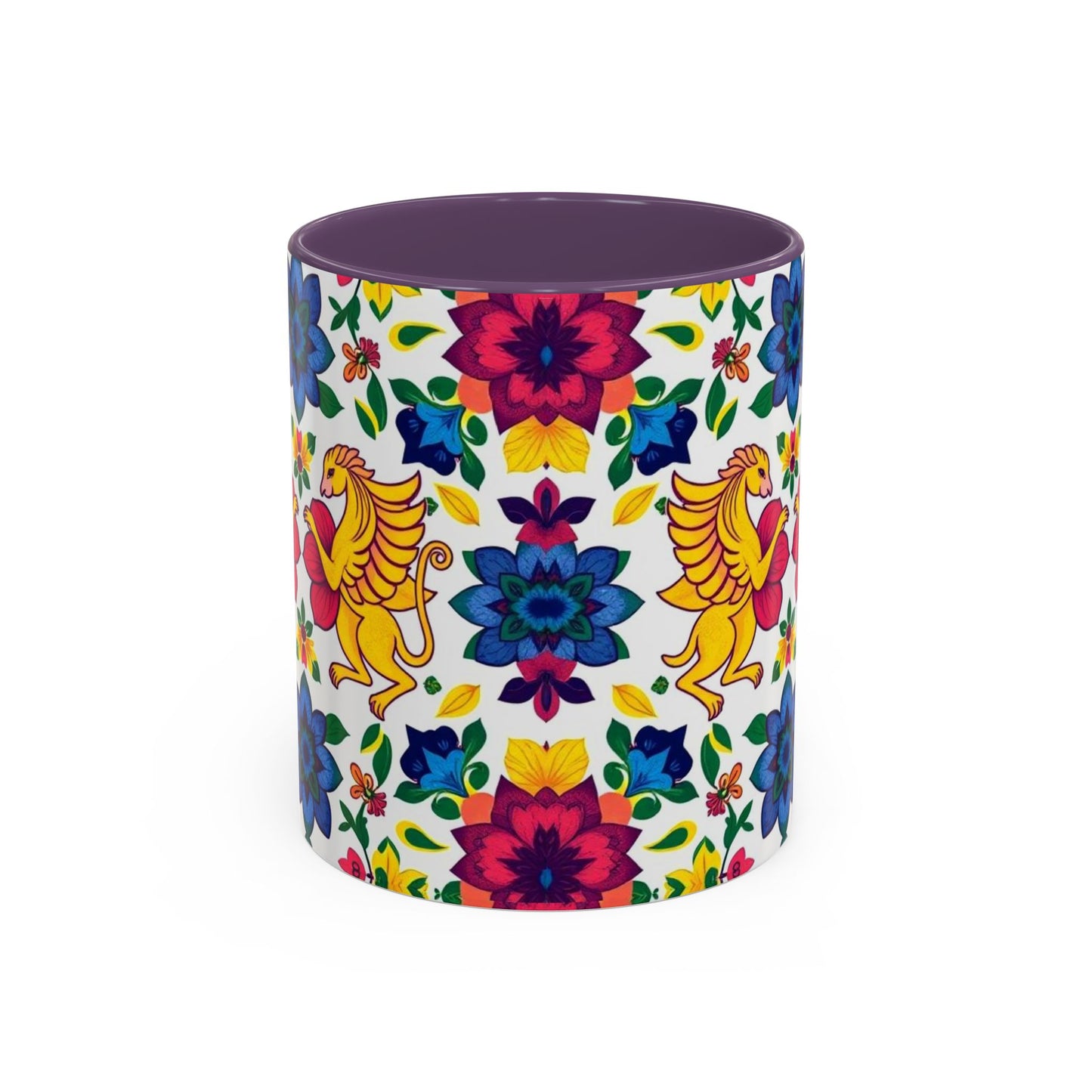 Accent Coffee Mug, Gemini, Zodiac, Flower Pattern, (11, 15oz)