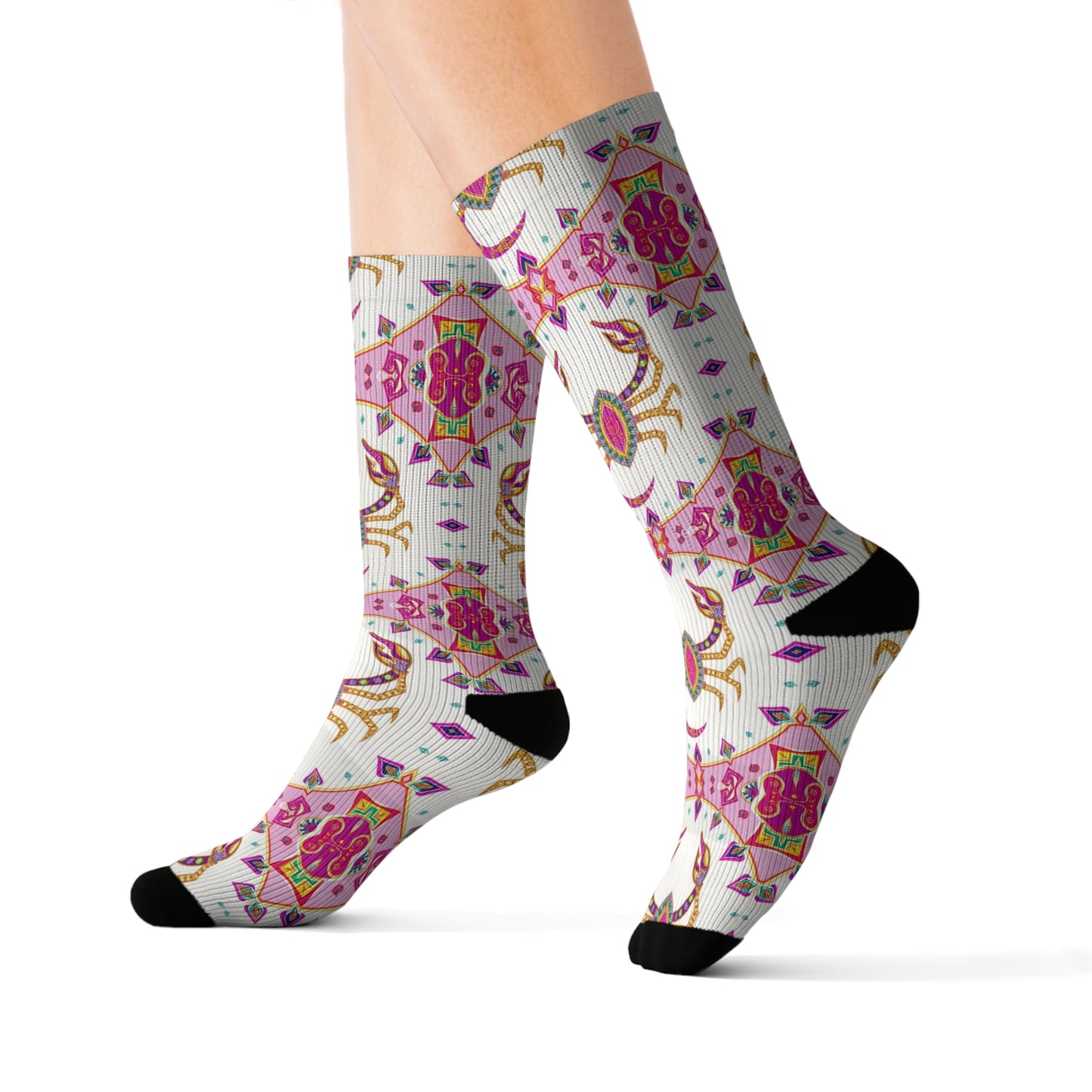 Sublimation Socks, Scorpio, Zodiac v1, Jewel Pattern