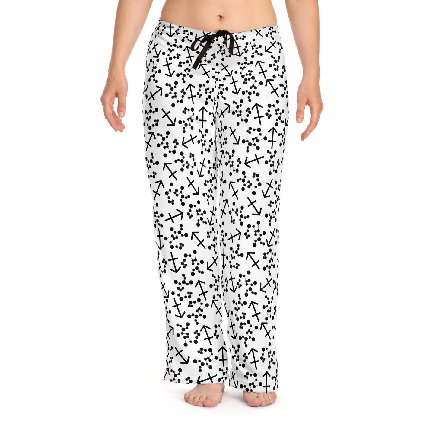 Women's Zodiac Pajama Pants (AOP) Sagittaurius Zodiac Sign