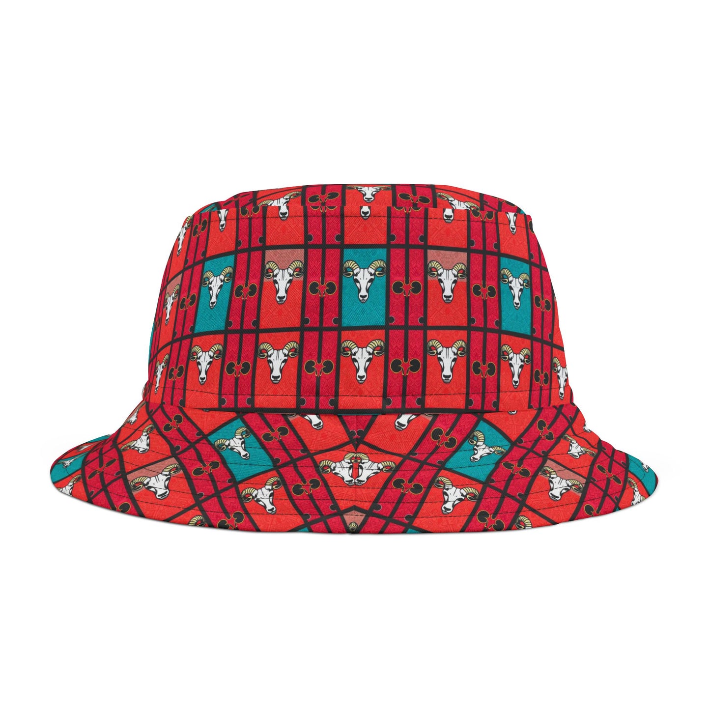Bucket Hat, (AOP), Taurus, Zodiac Shape Pattern