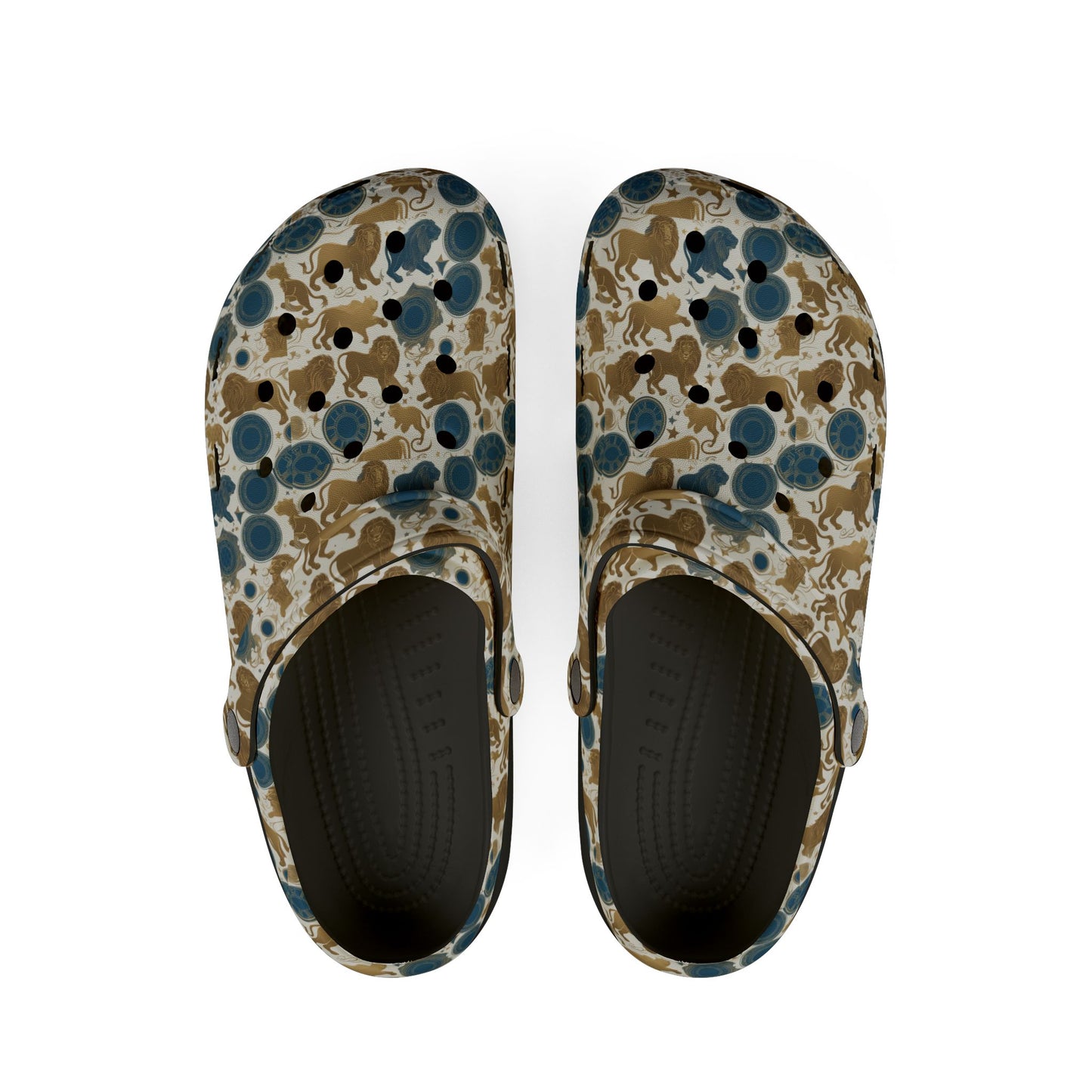 EVA Foam Rubber Shoes, (AOP), Leo, Zodiac, Pattern