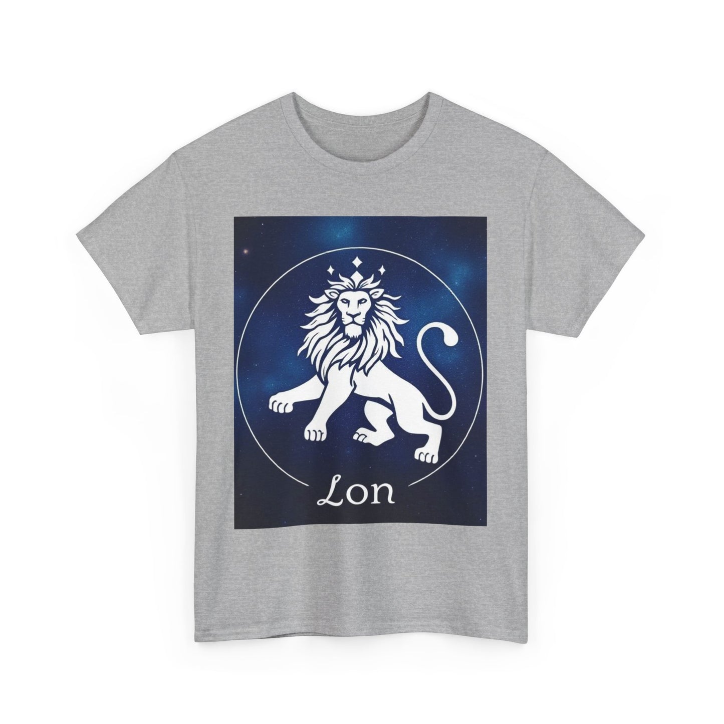 Unisex Heavy Cotton T-Shirt, Space Lion, Leo Zodiac Design
