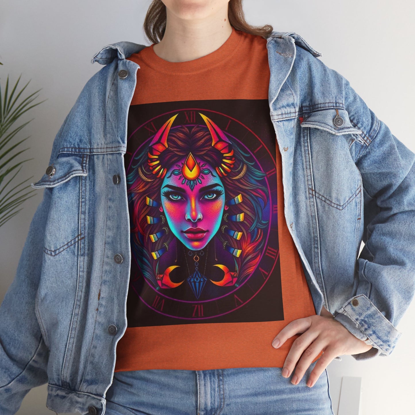 Unisex Heavy Cotton T-Shirt, Scorpio, Zodiac v4, Sexy Art