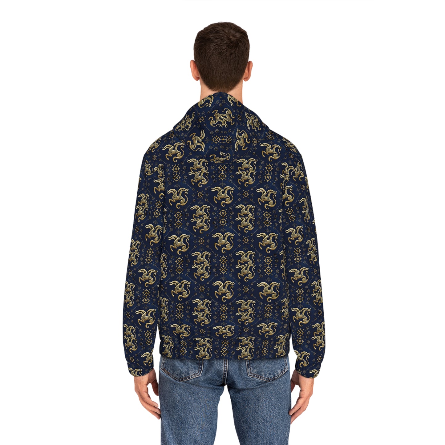 Full-Zip Hoodie (AOP), Aquarius, Zodiac v3, Pattern
