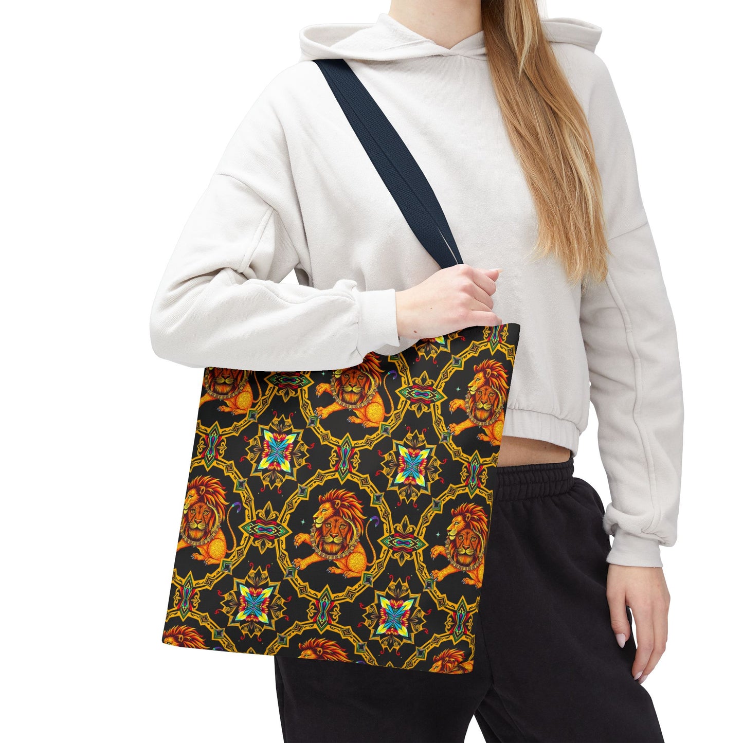 Tote Bag (AOP), Leo, Zodiac, Jewel Pattern