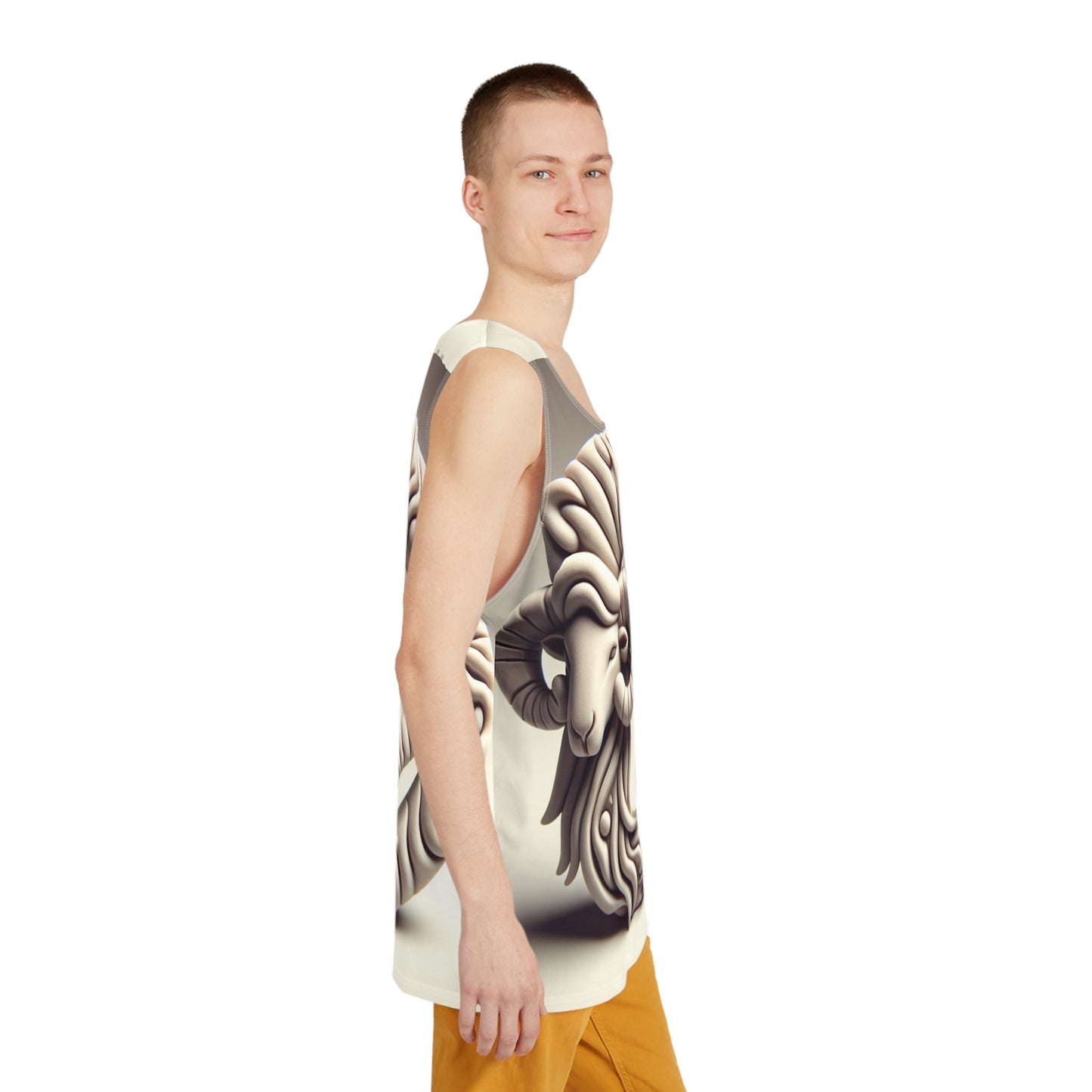 Men's Tank (AOP), Regular fit, Stone Aries Zodiac Design