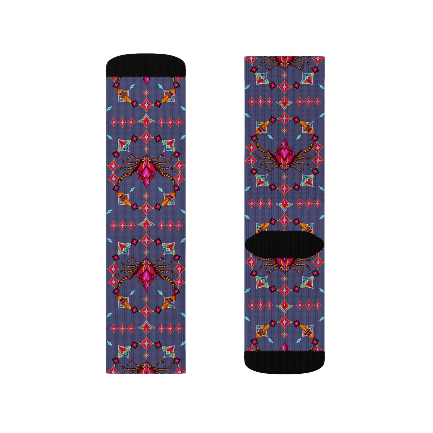 Sublimation Socks, Scorpio, Zodiac v2, Jewel Pattern