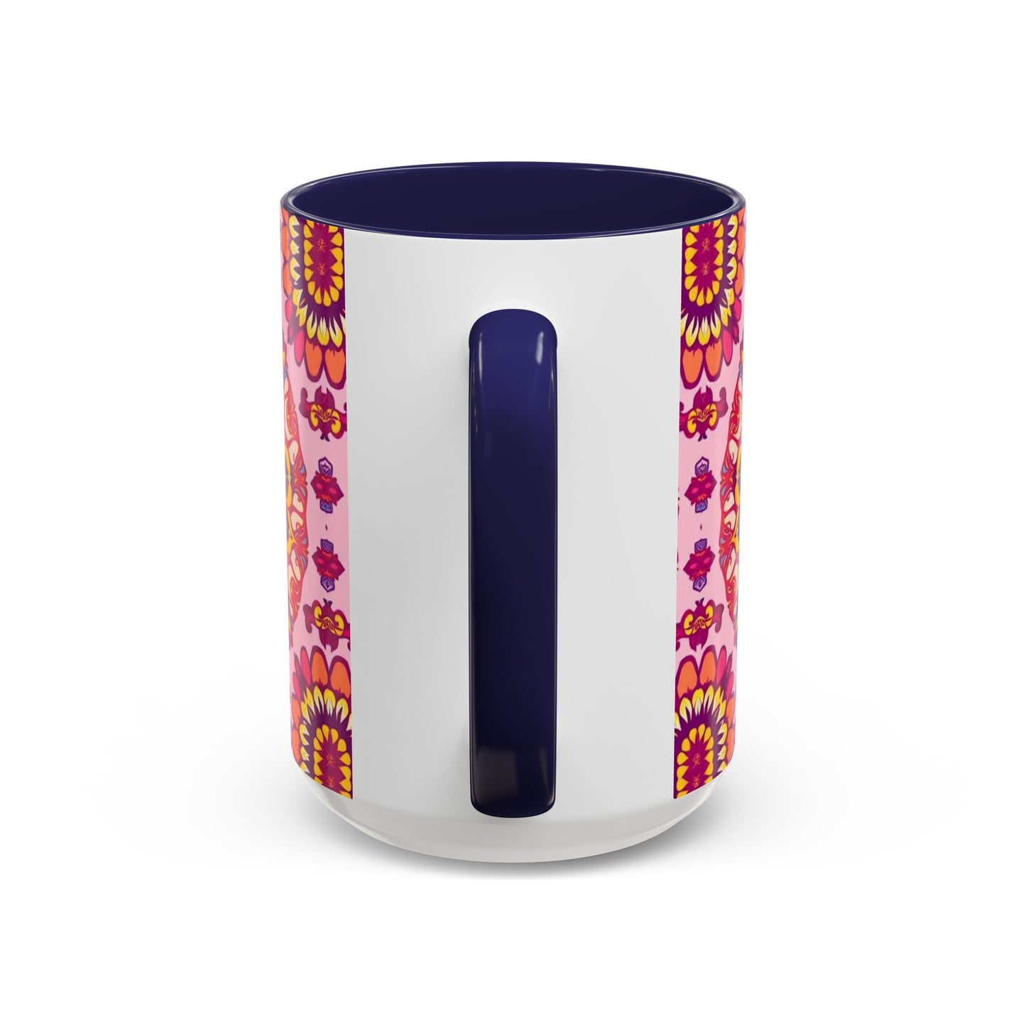 Accent Coffee Mug, Capricorn, Zodiac v3, Flower Pattern, (11, 15oz)
