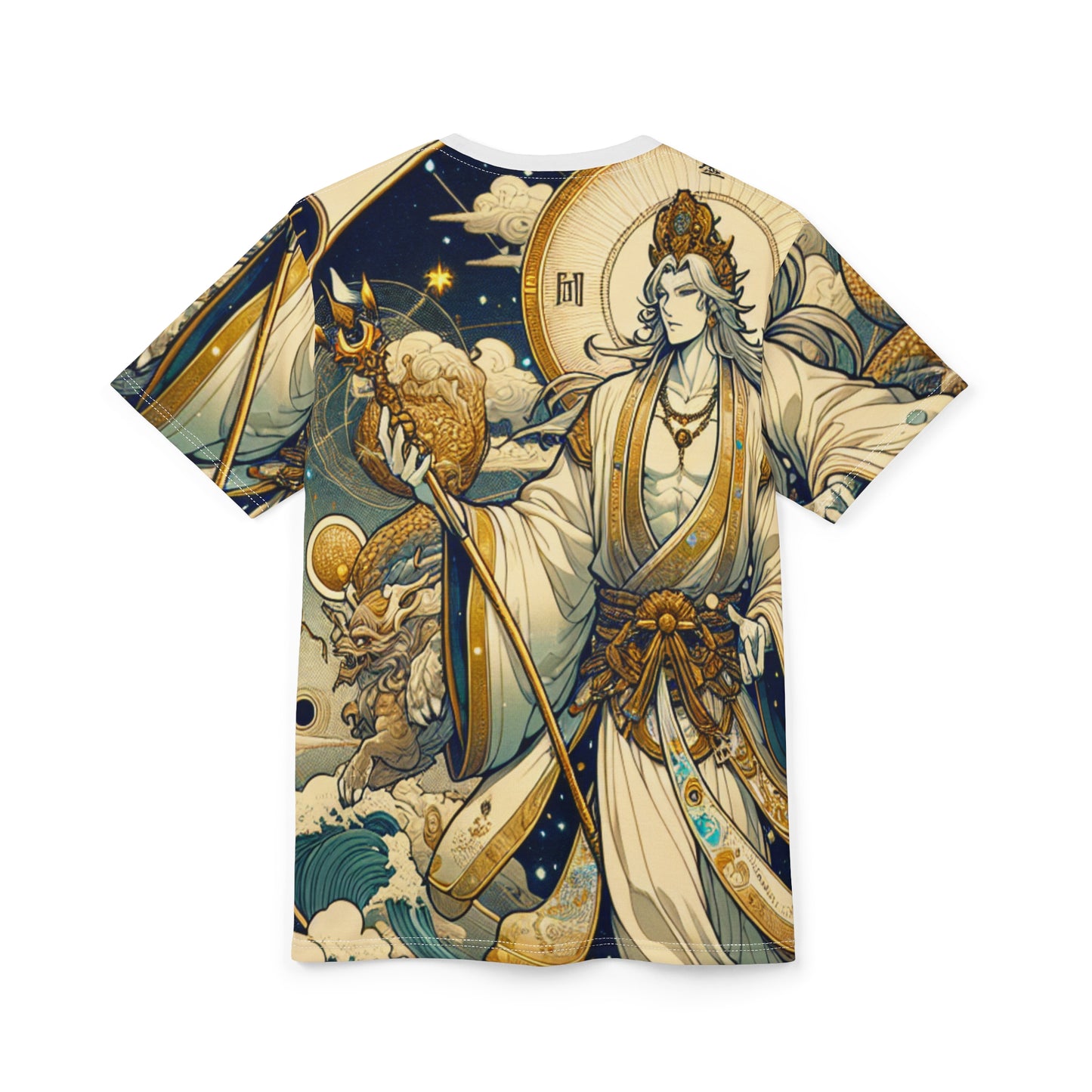 Unisex Cut & Sew T-Shirt (AOP), Anime Character, Capricorn Zodiac Design, Regular fit, 100% Polyester