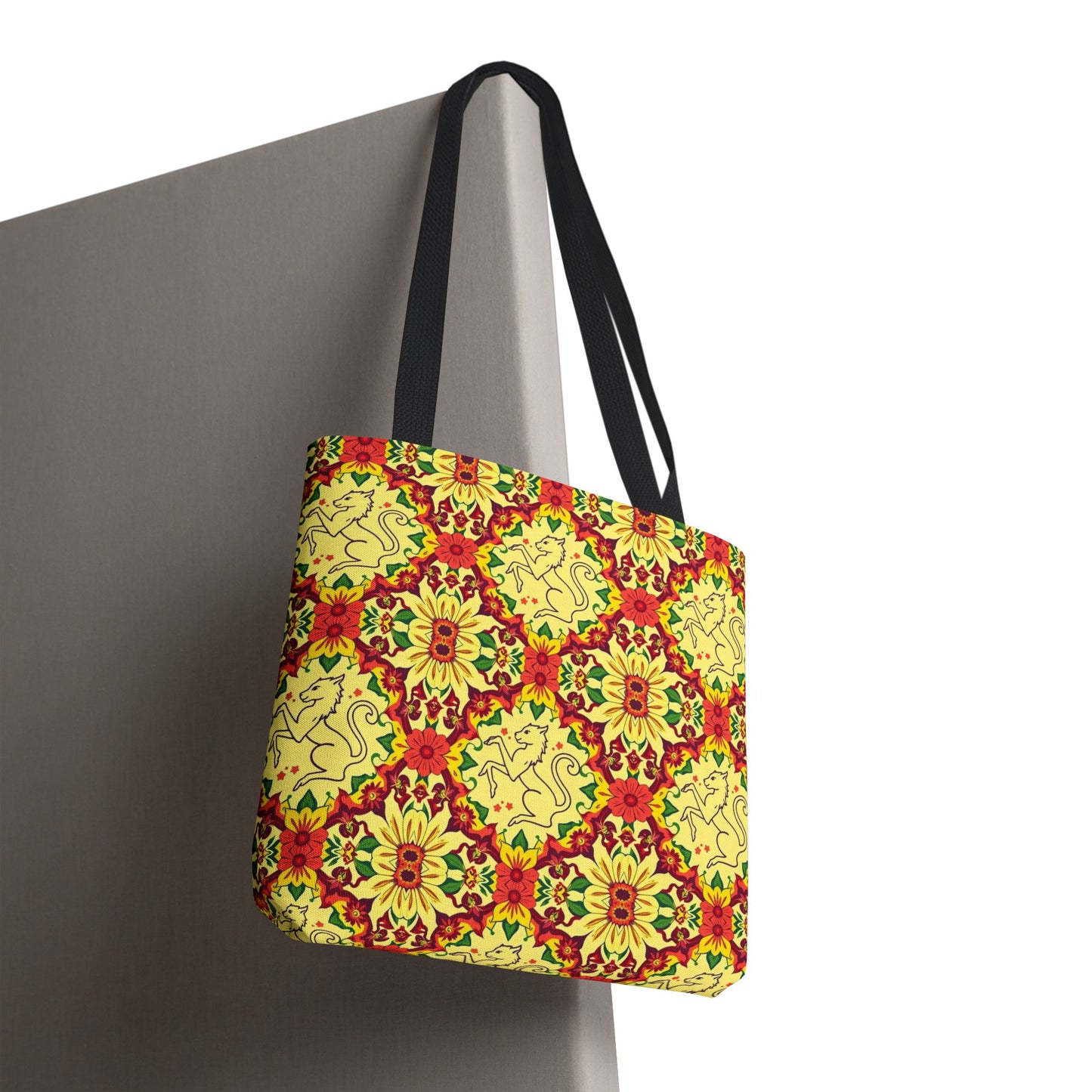 Tote Bag, (AOP), Virgo, Zodiac, Flower Pattern