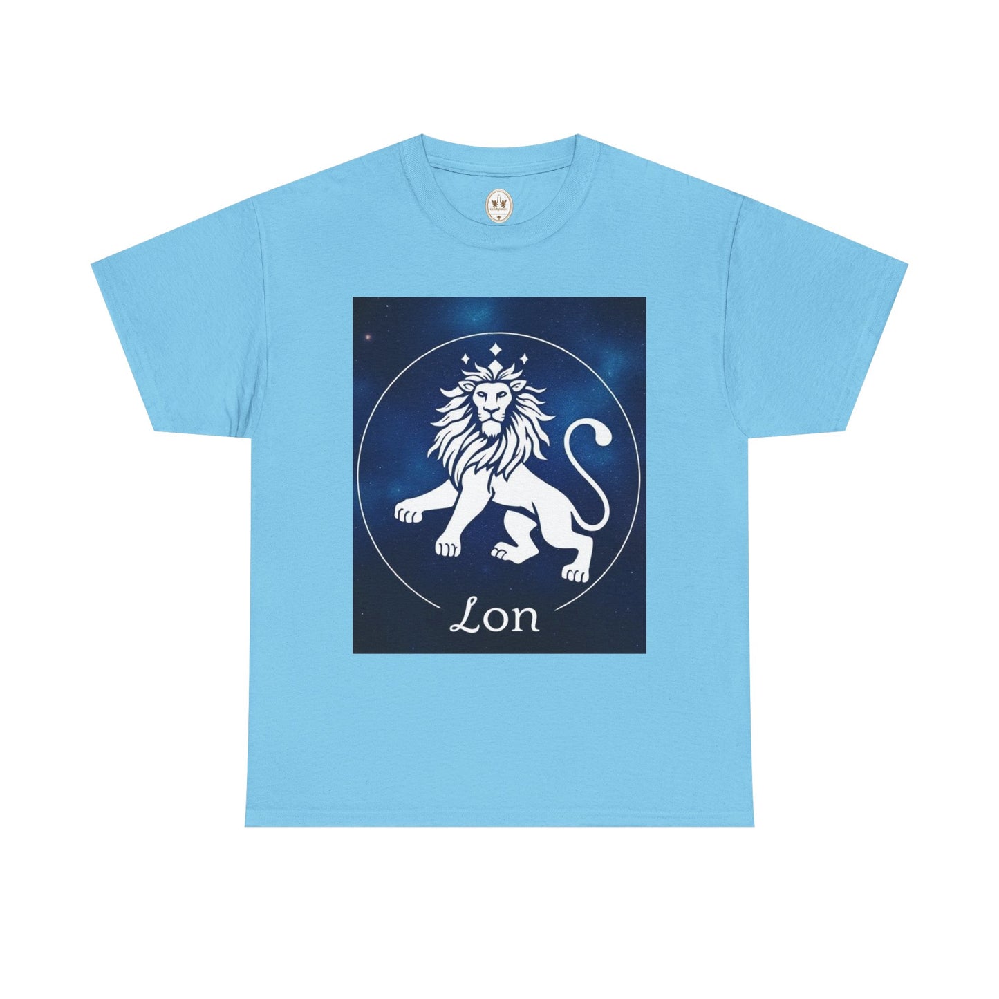 Unisex Heavy Cotton T-Shirt, Space Lion v1, Leo Zodiac Design