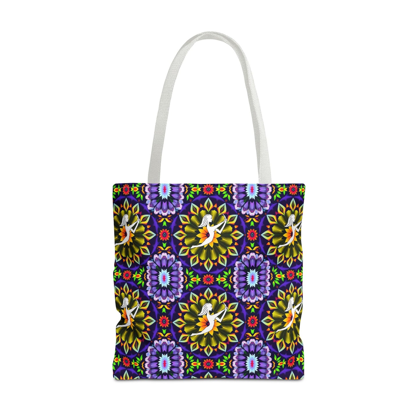 Tote Bag (AOP), Sagittarius, Zodiac v2, Flower Pattern