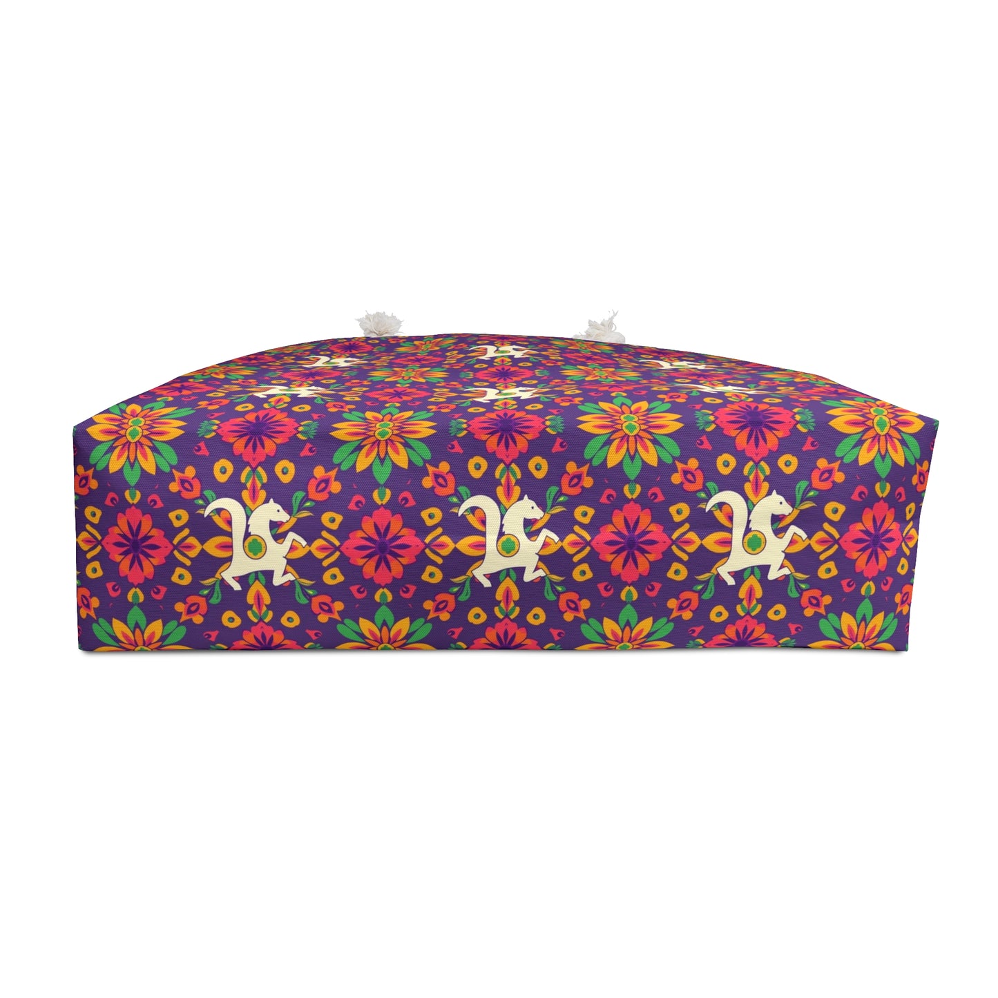 Weekender Bag, Aquarius, Zodiac v2, Flower Pattern
