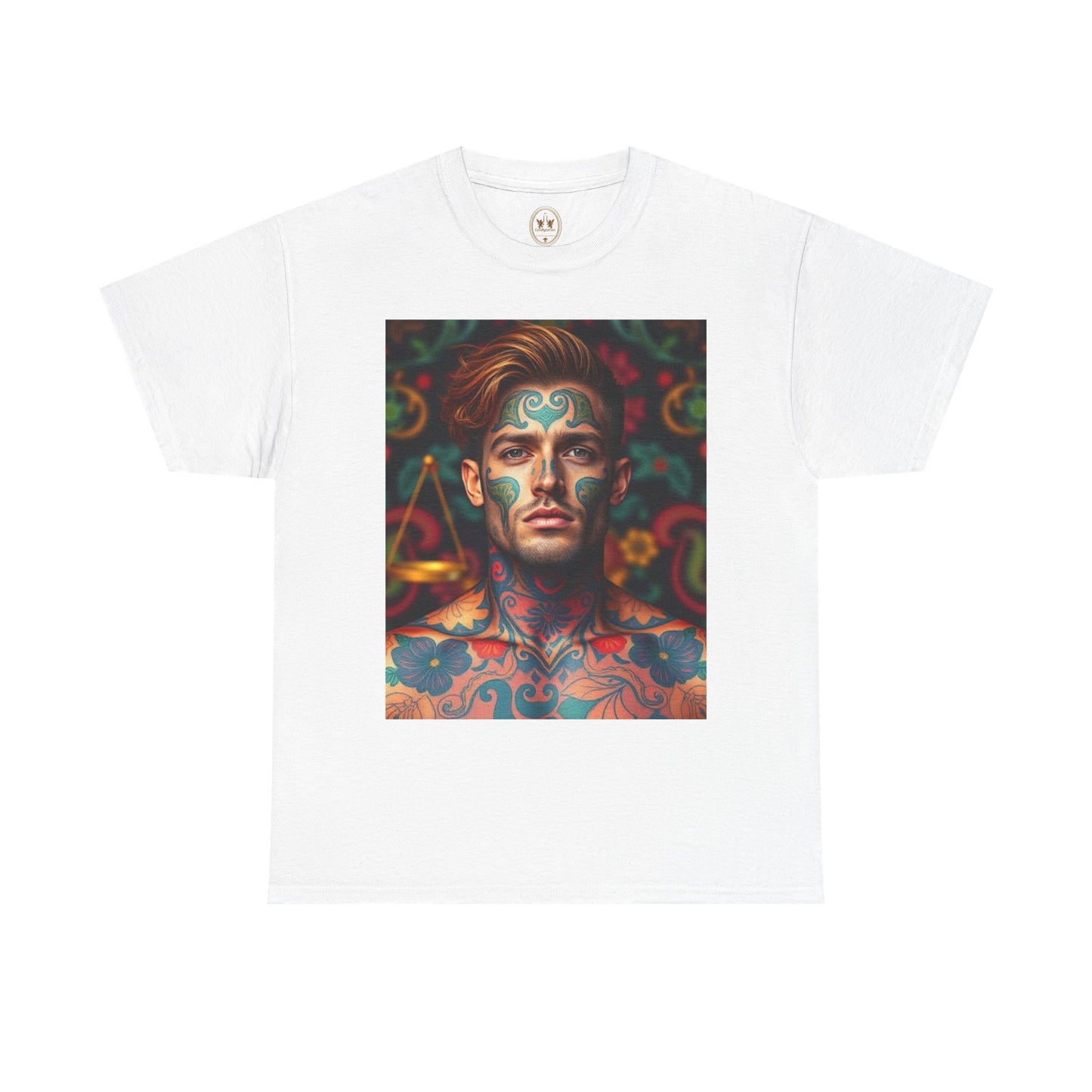 Unisex Heavy Cotton T-Shirt, Libra, Zodiac, Sexy Art