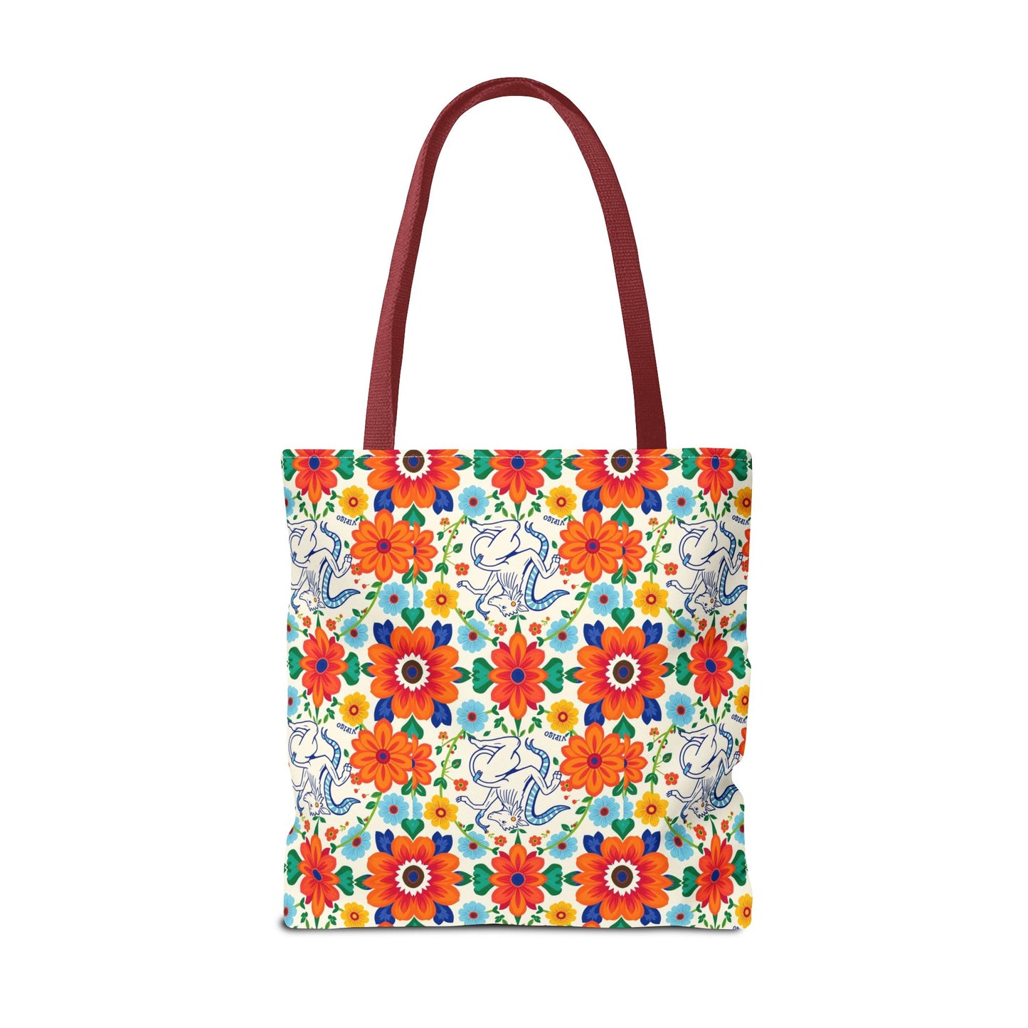 Tote Bag (AOP), Virgo, Zodiac v1, Flower Pattern