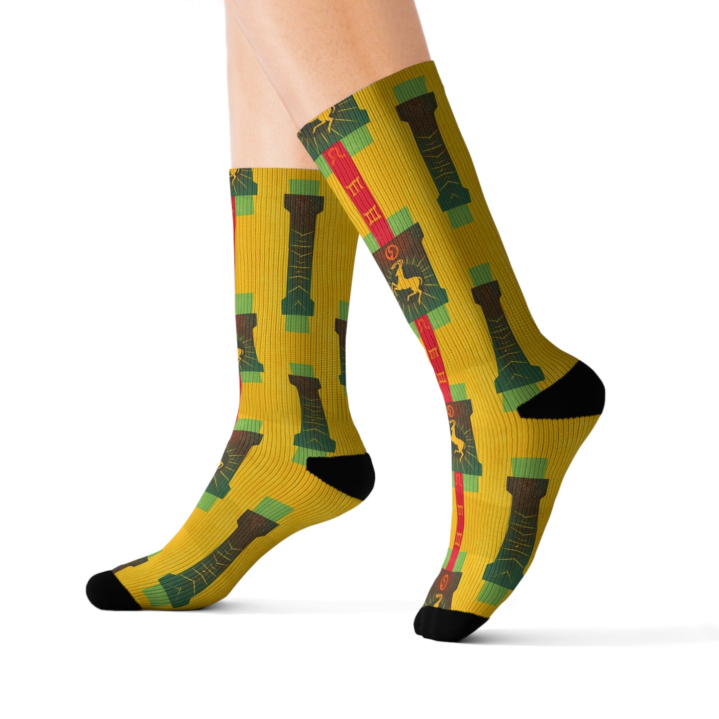 Sublimation Socks, Capricorn, Zodiac, Shapes Pattern