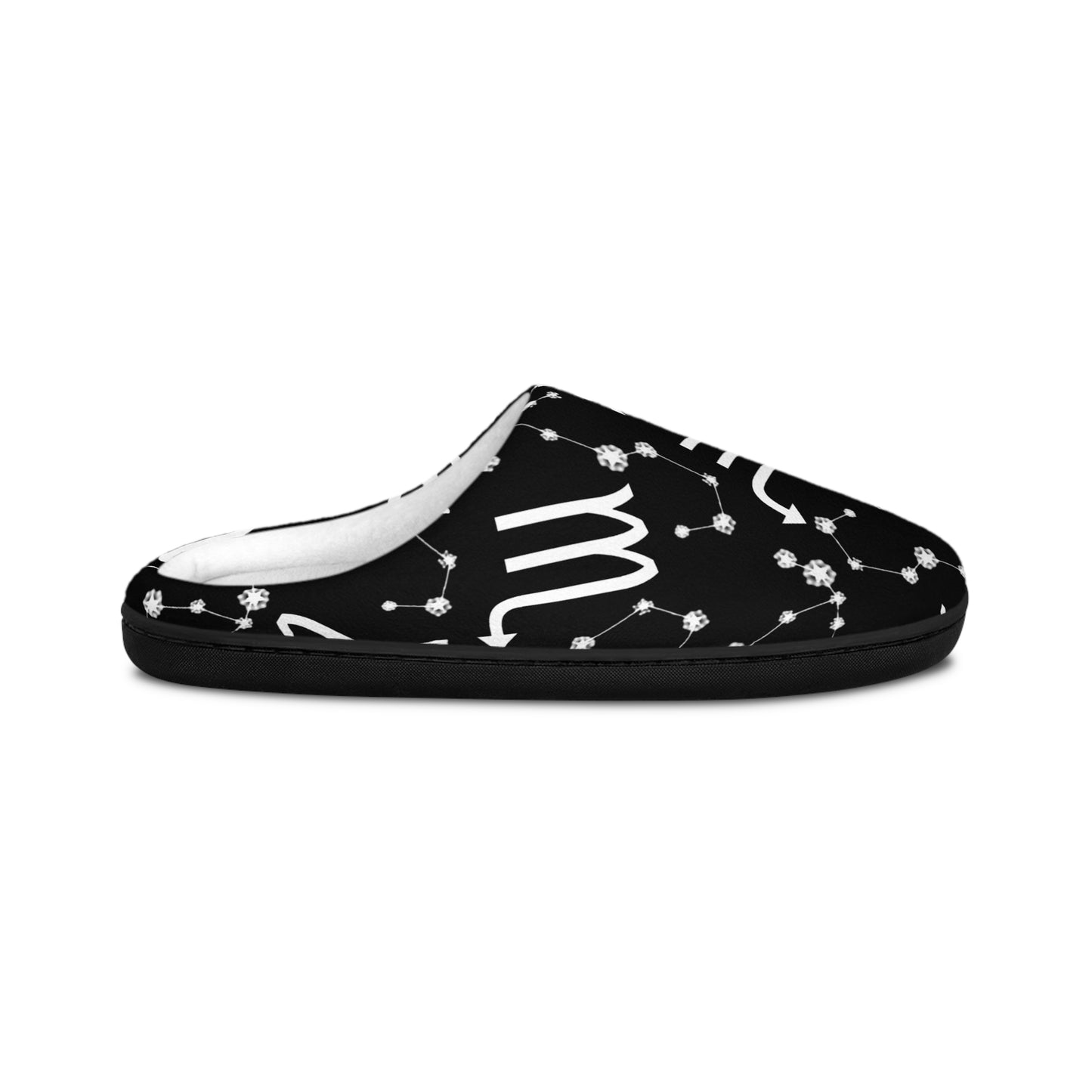 Women's Indoor Slippers, Scorpio Zodiac Sign, 100% polyester, Outer-layer and lining