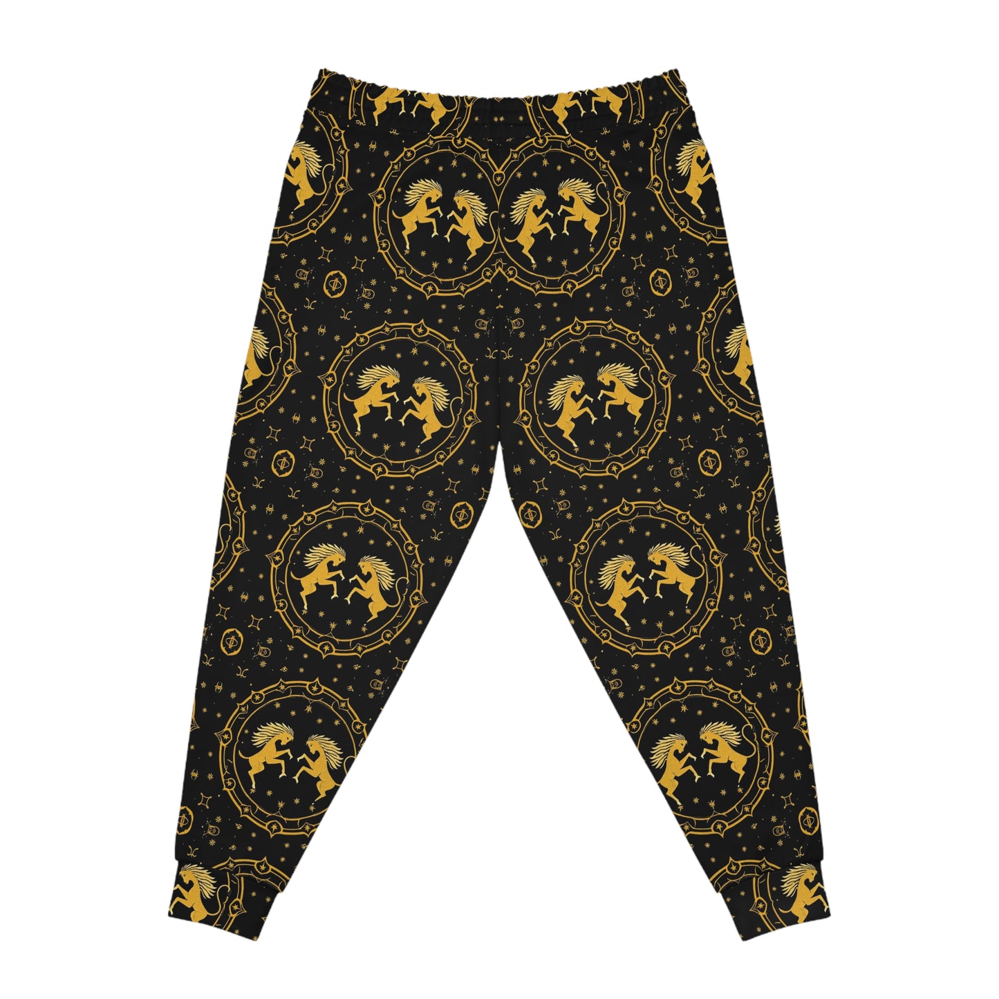 Athletic Joggers, Zodiac Design, Pattern, Gemini, AOP
