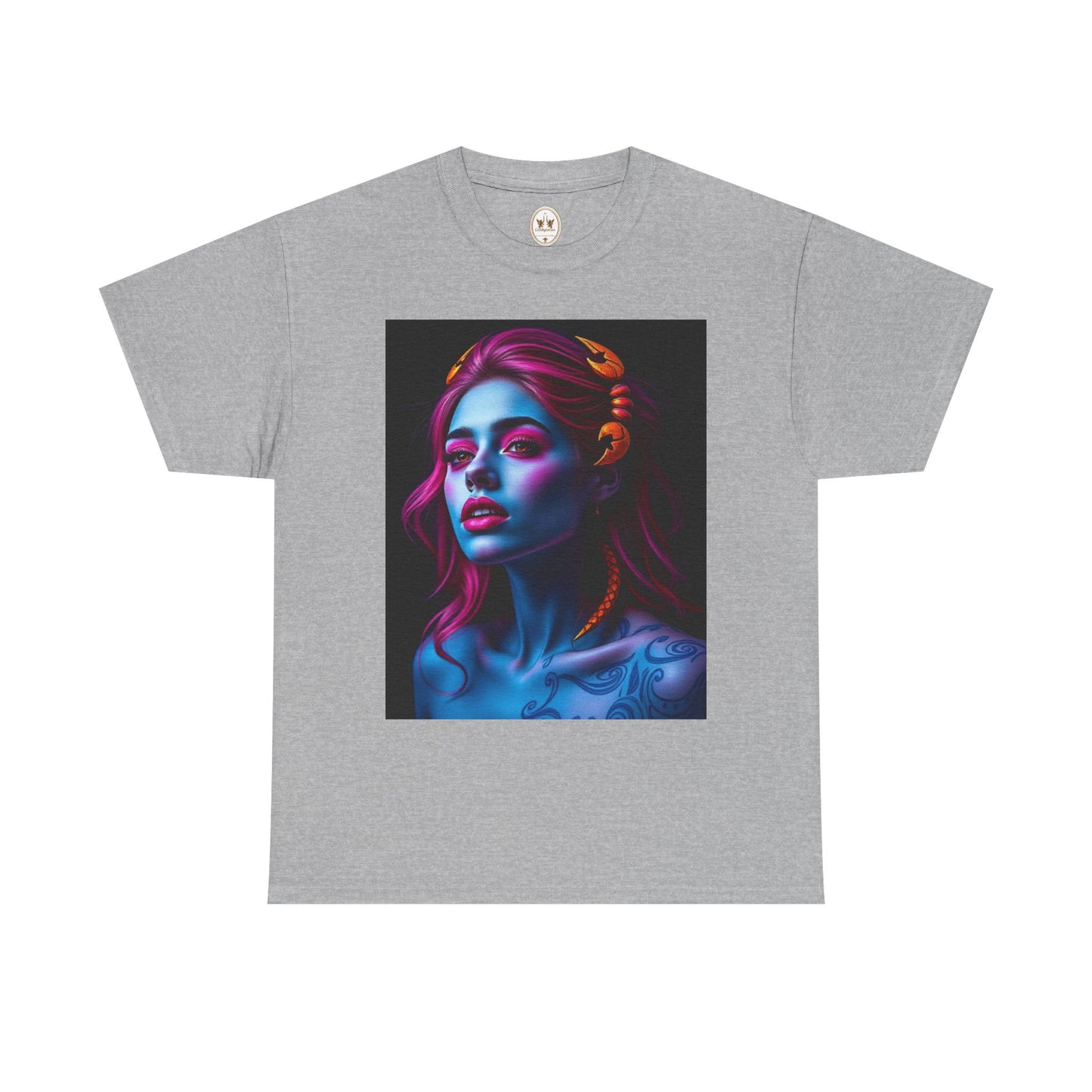 Unisex Heavy Cotton T-Shirt, Scorpio, Zodiac, Sexy Art