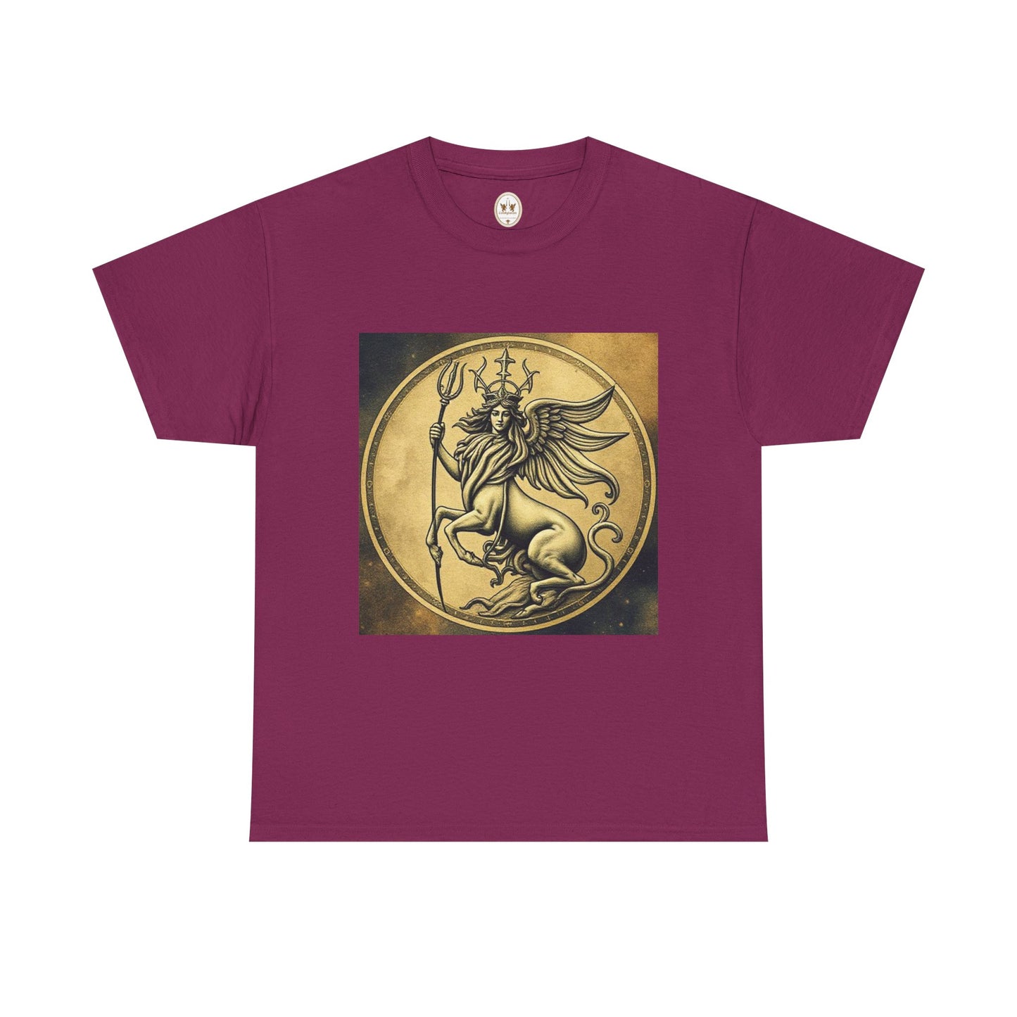 Unisex Heavy Cotton T-Shirt, Angel Animal, Virgo Zodiac Design