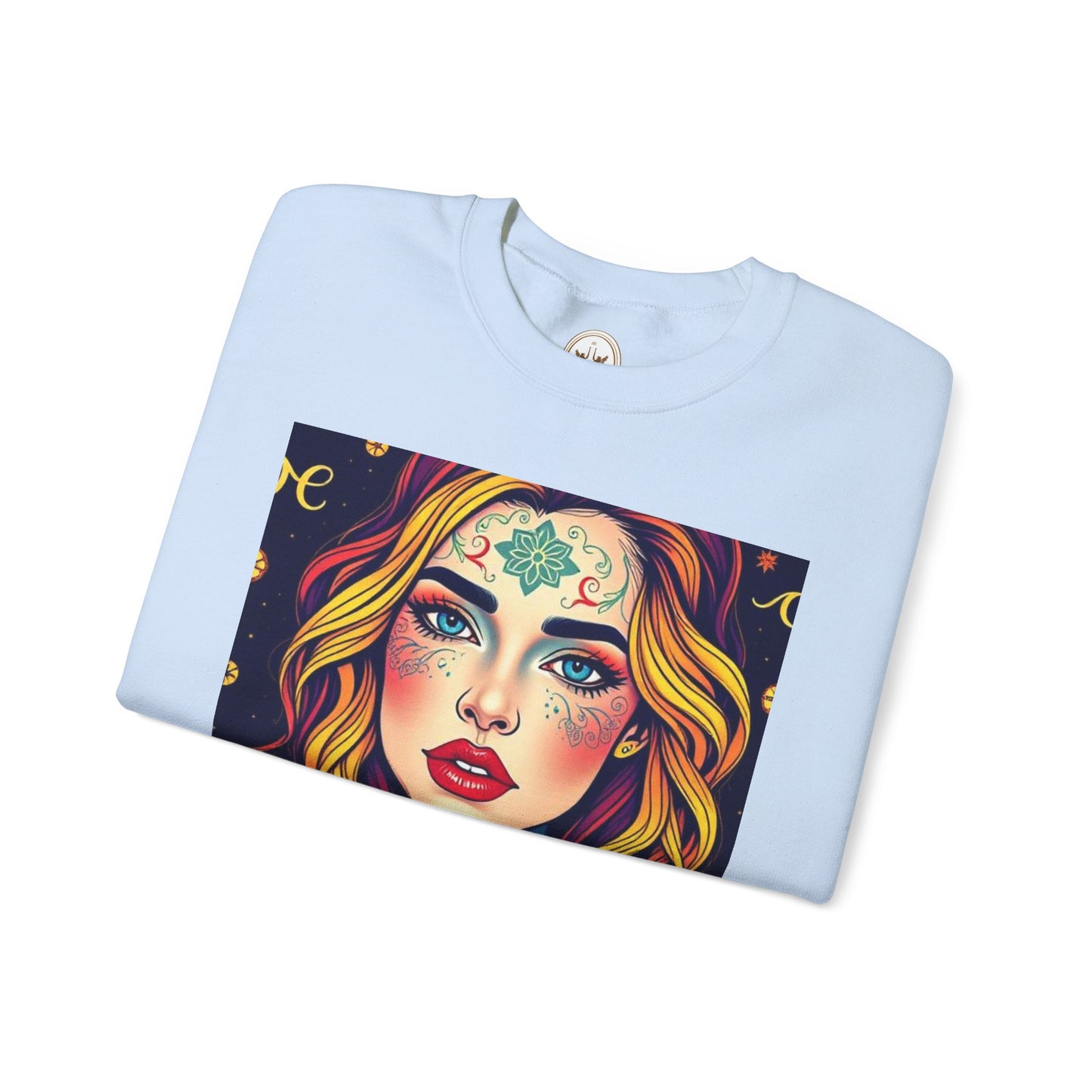 Unisex Heavy Blend™ Crewneck Sweatshirt, Aquarius, Zodiac, Sexy Pattern