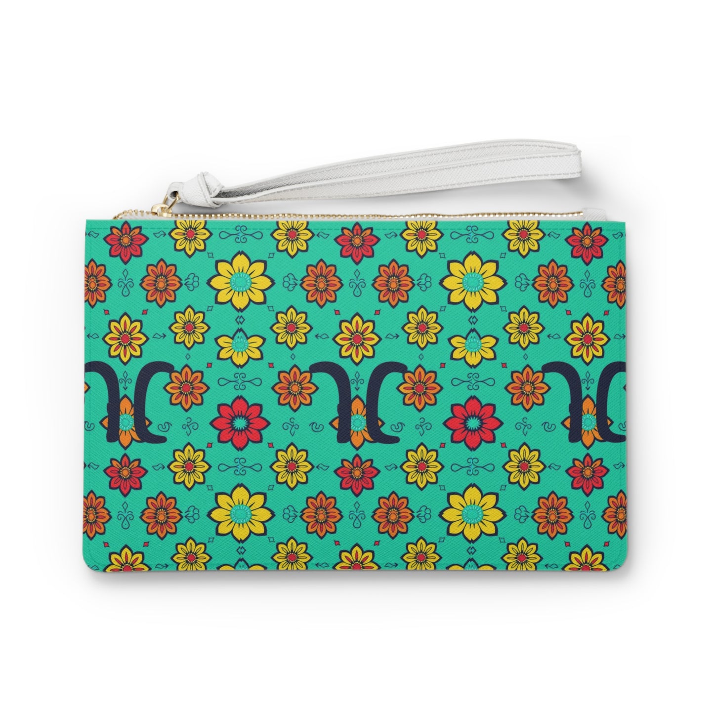 Clutch Bag, Aquarius, Zodiac, Flower Pattern