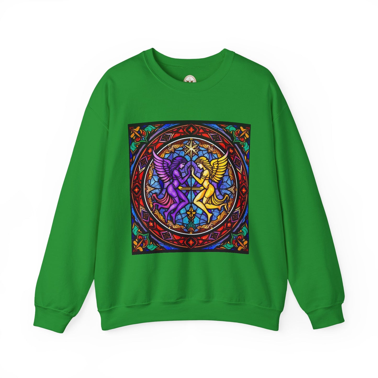 Unisex Heavy Blend™ Crewneck Sweatshirt, Glass, Gemini Zodiac Design