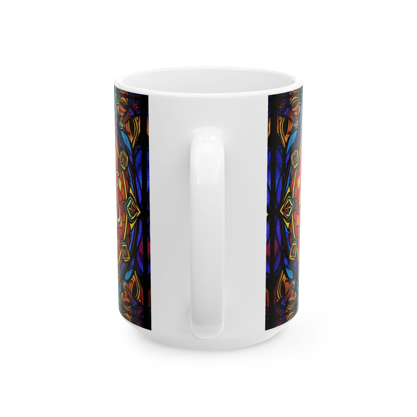 Ceramic Mug, (11oz, 15oz), Ceramic Coffee Mug, AOP, Glass Design, Capricorn Zodiac