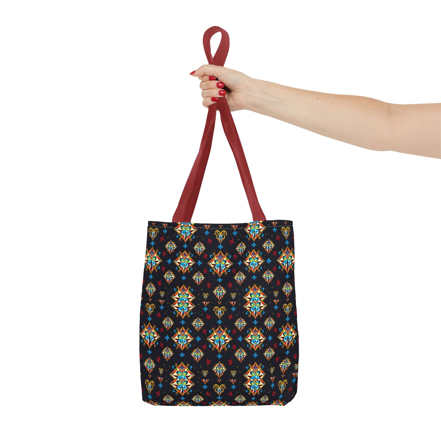 Tote Bag (AOP), Sagittarius, Zodiac v1, Jewel Pattern