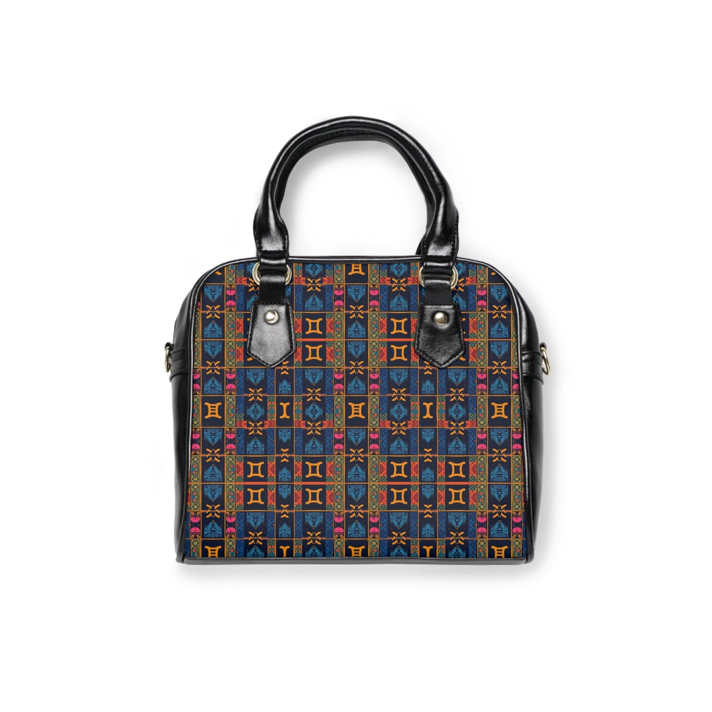 Shoulder Handbag, Gemini, Zodiac v4, Shapes Pattern