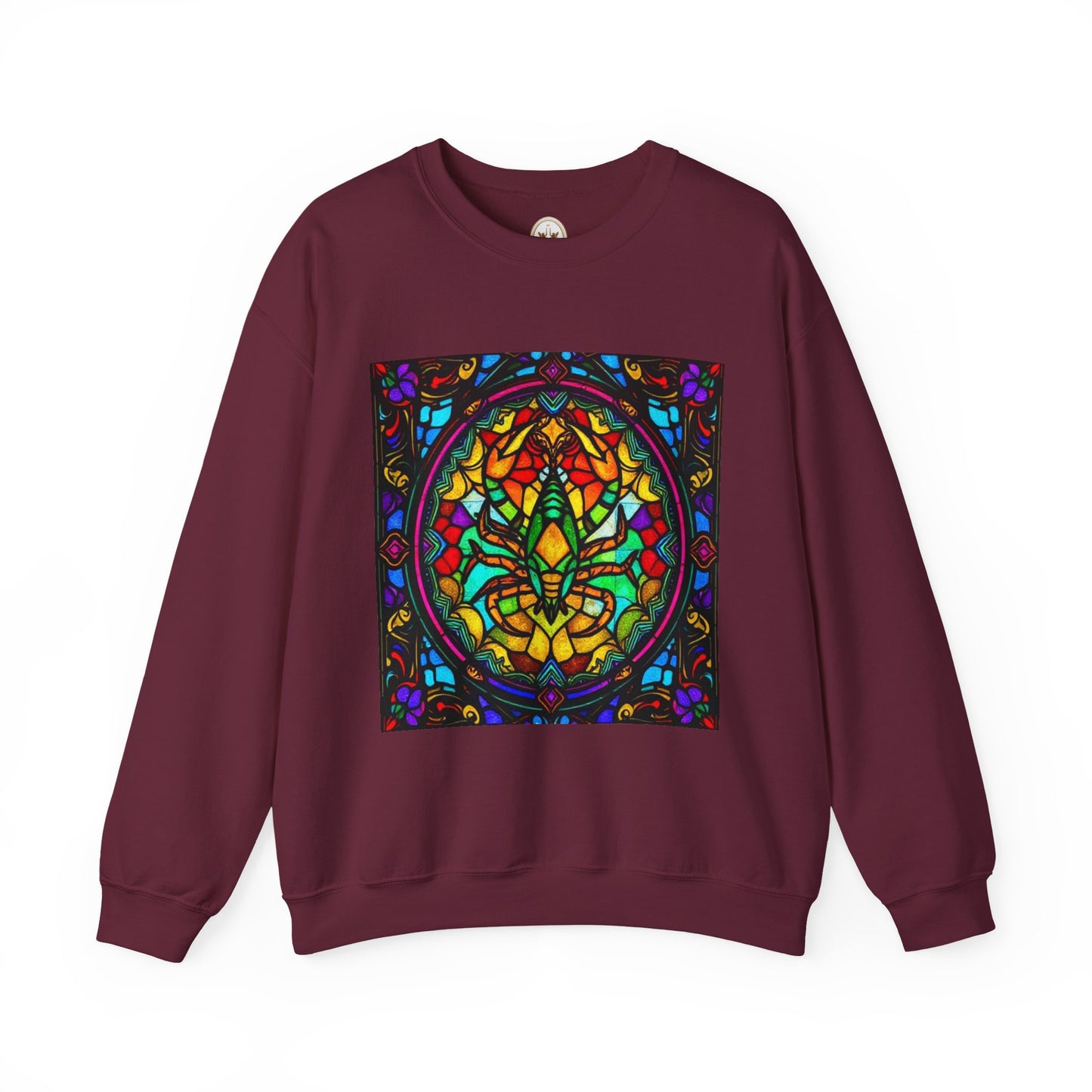 Unisex Heavy Blend™ Crewneck Sweatshirt, Glass 1, Scorpio Zodiac Design