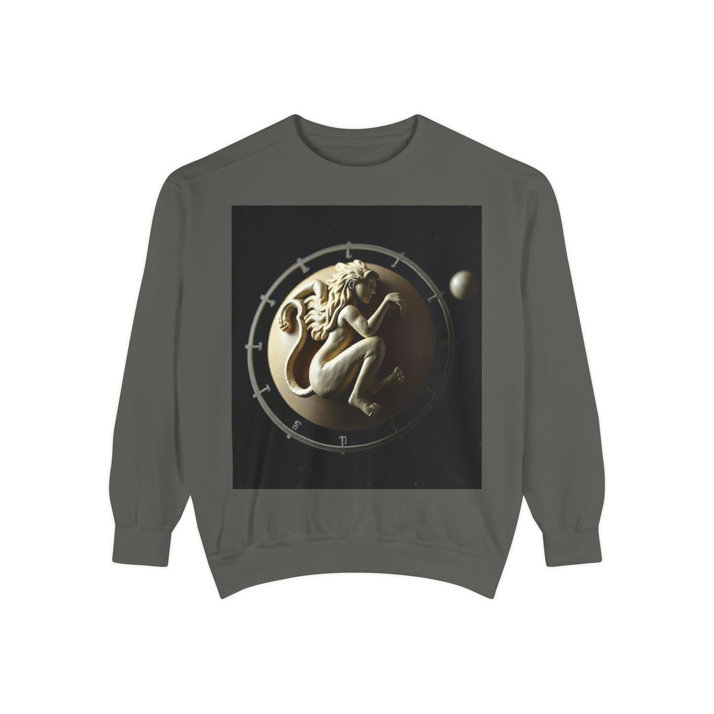 Garment-Dyed Sweatshirt, Unisex, Space Symbol Design, Virgo